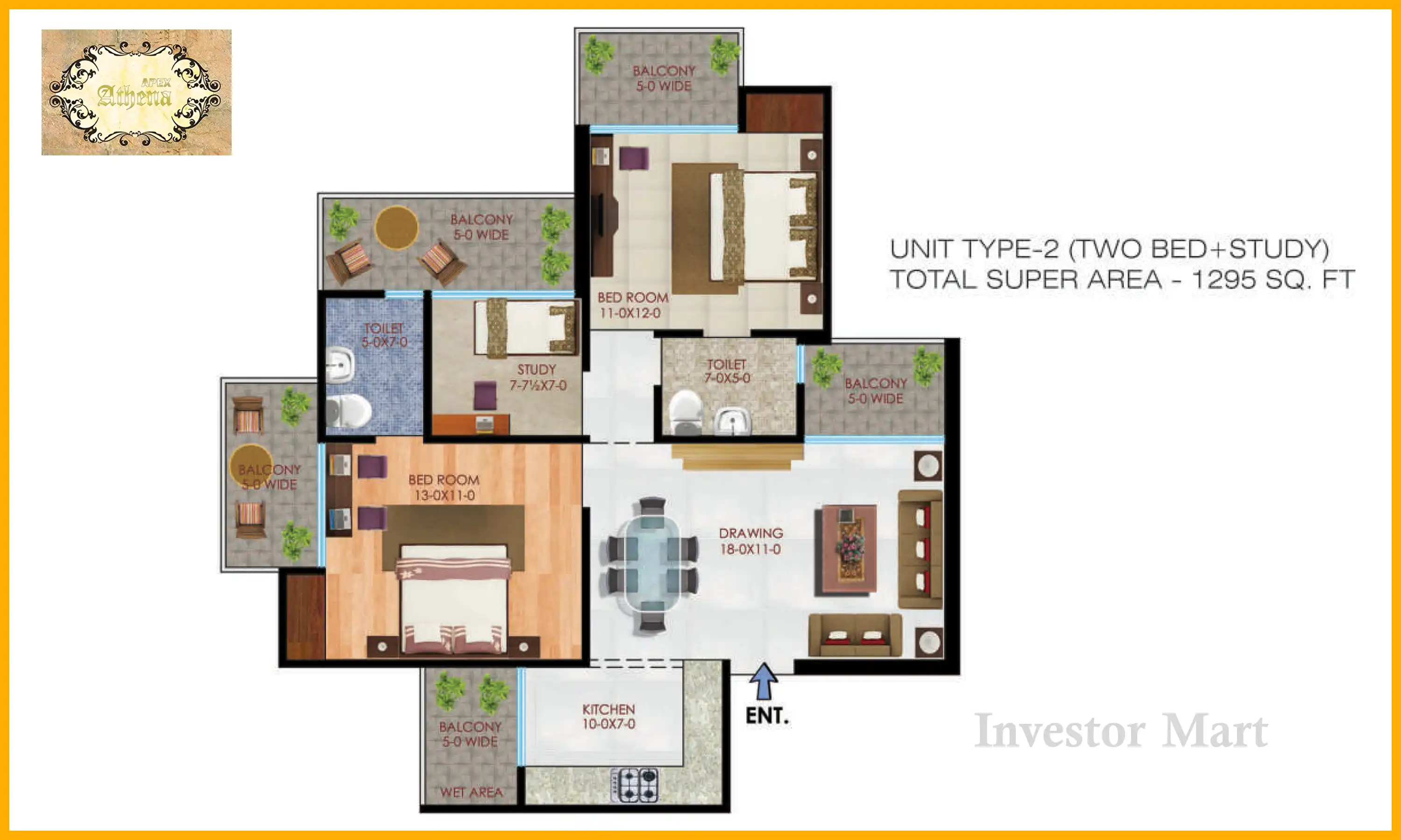1295 Sqft