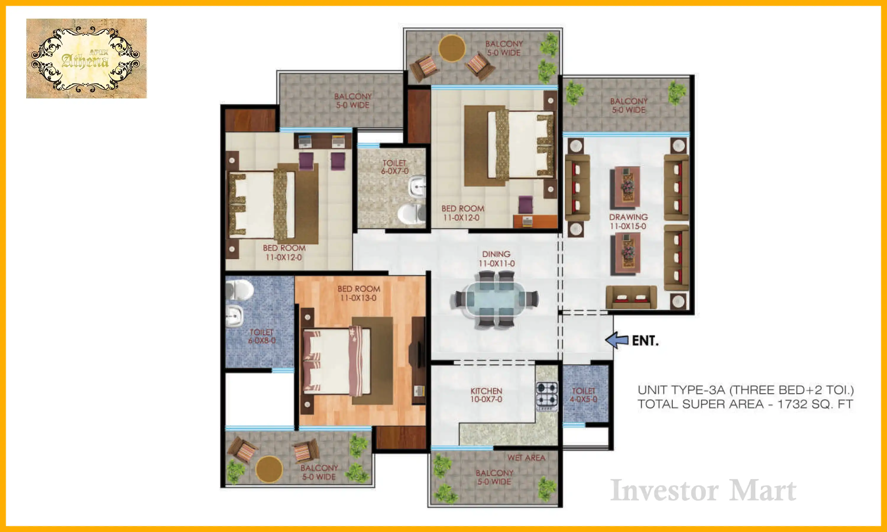 1732 Sqft