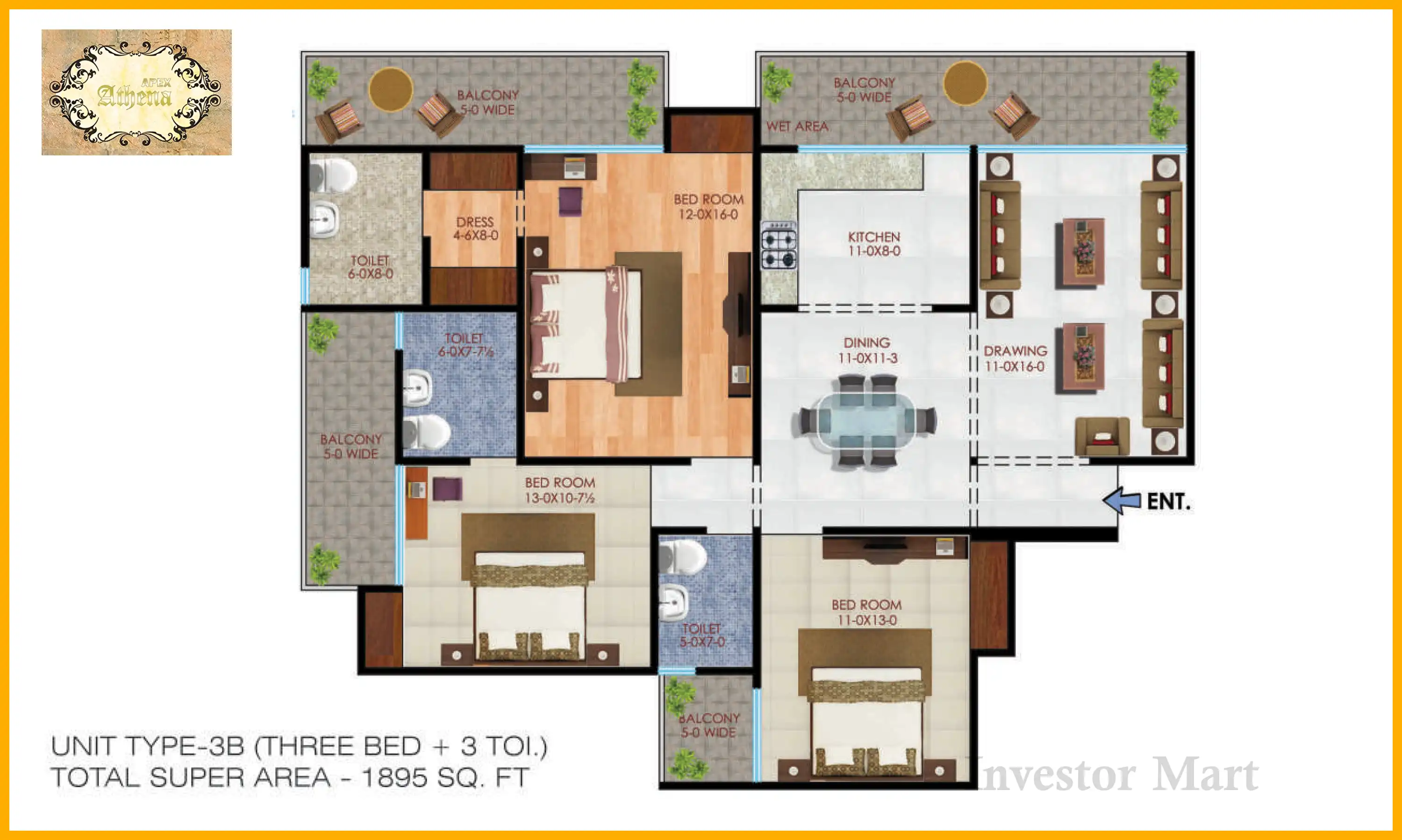 1895 Sqft
