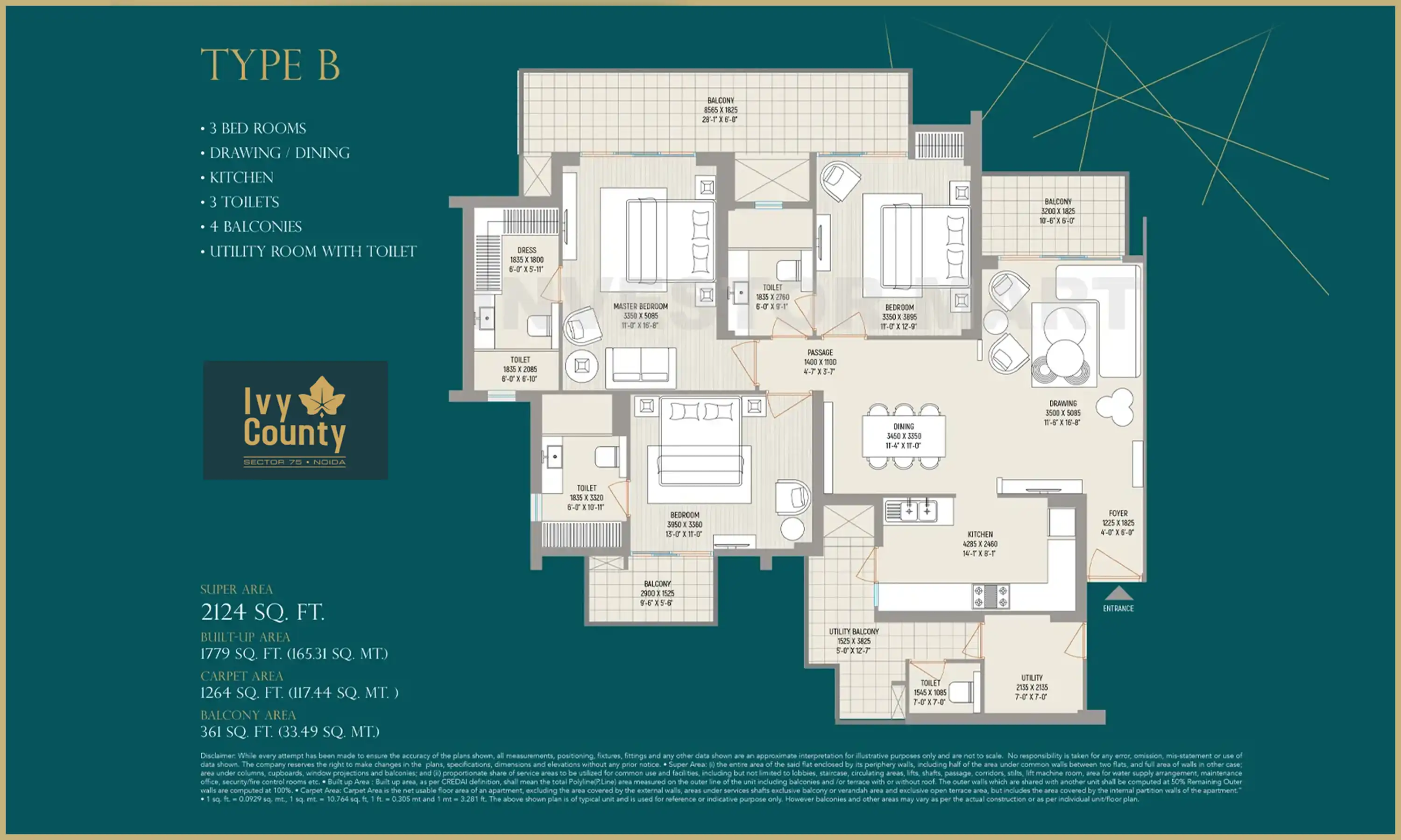2124 Sqft