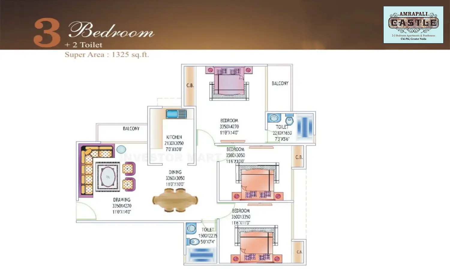 1325 Sqft