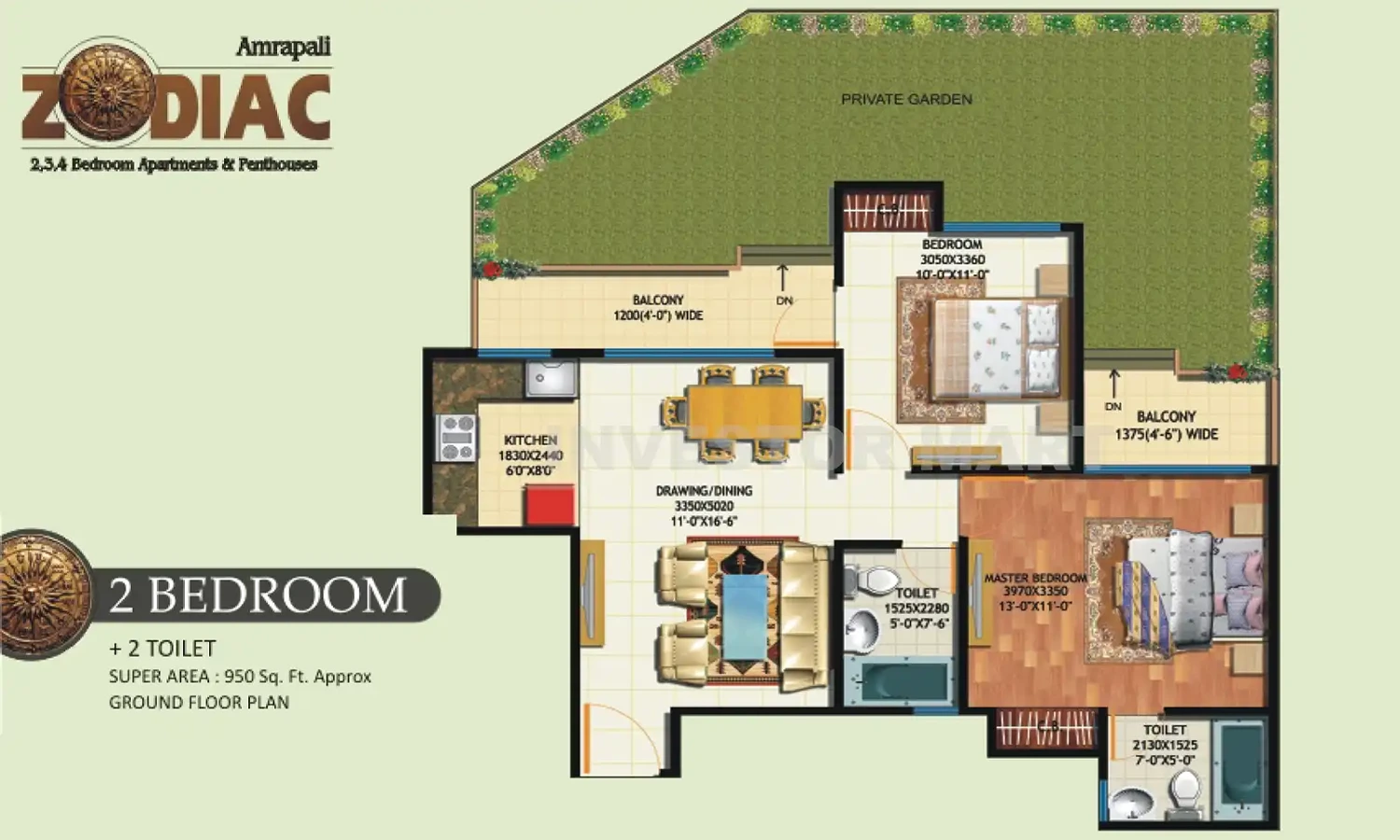 950 Sqft