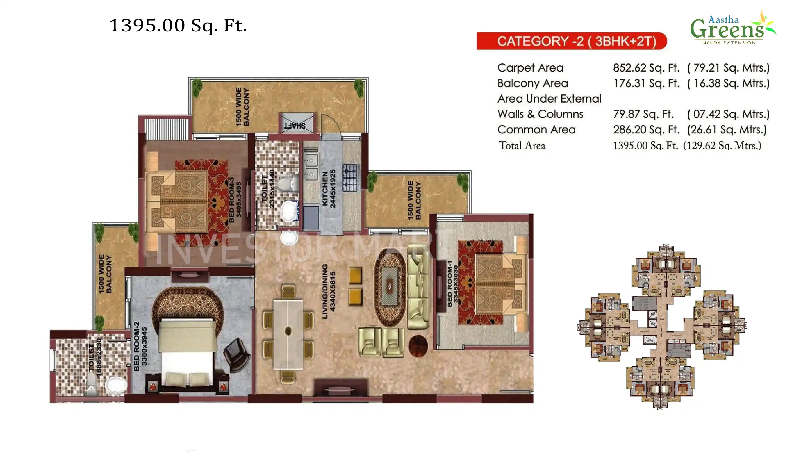 1395 Sqft