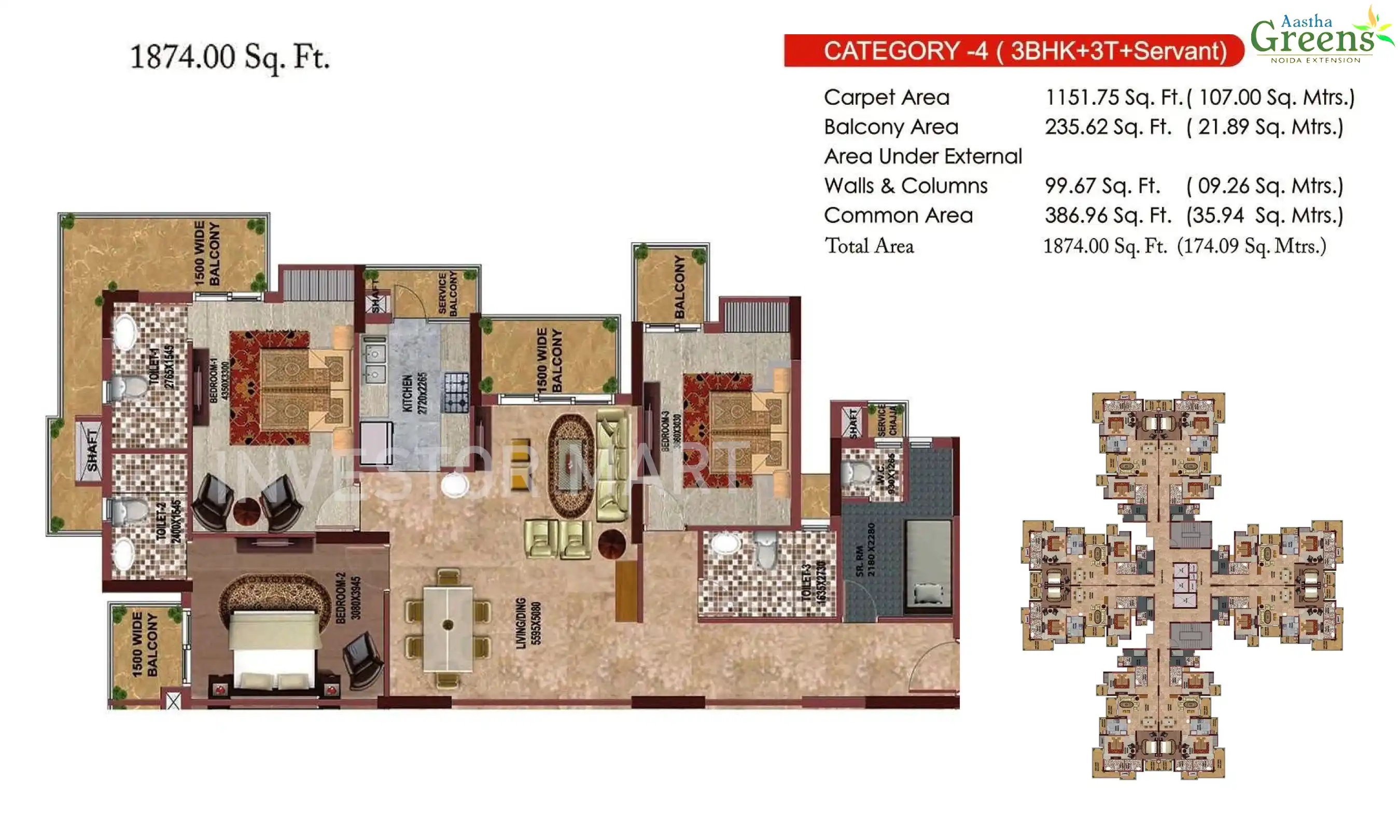1874 Sqft