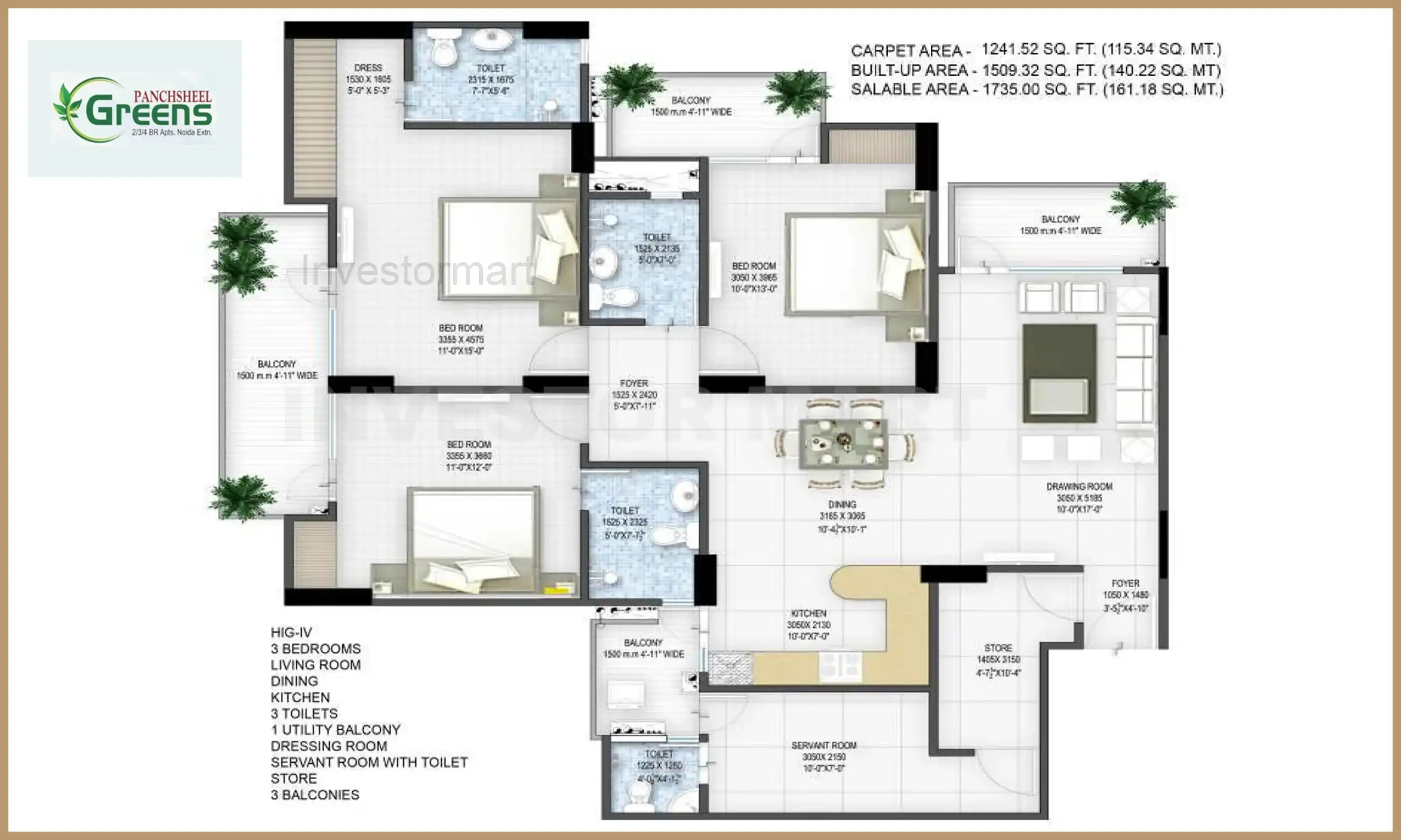 1735 Sqft