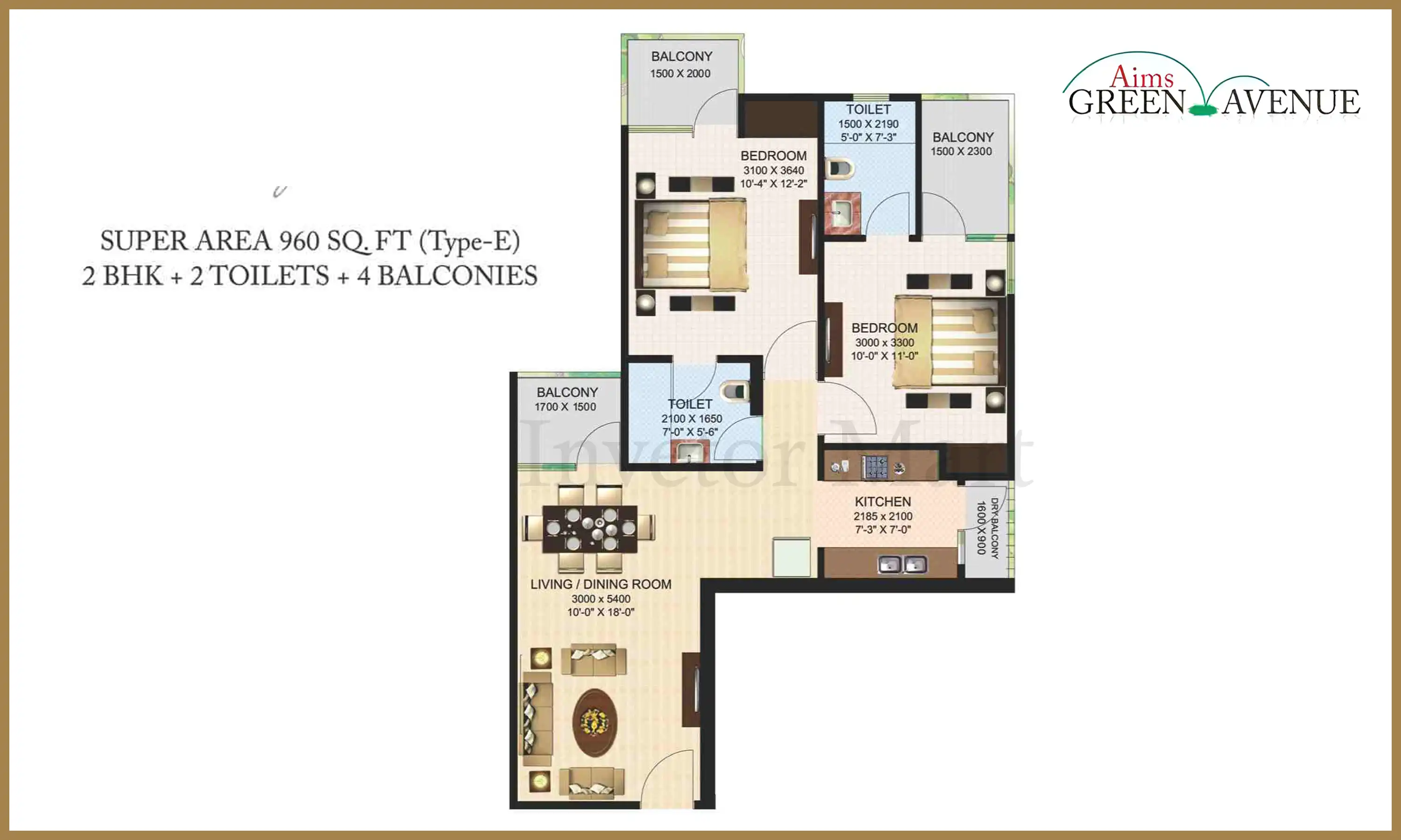 960 Sqft