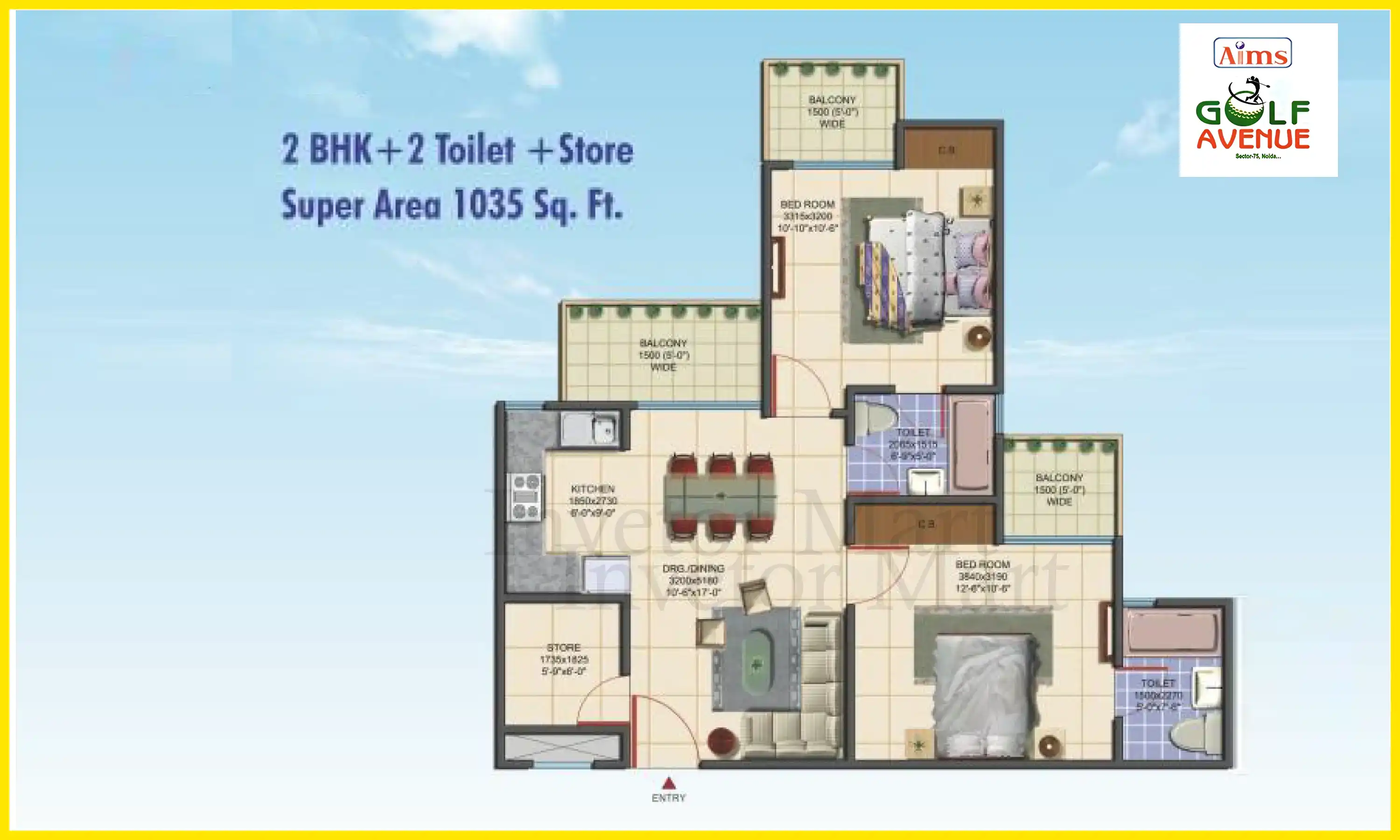 1035 Sqft