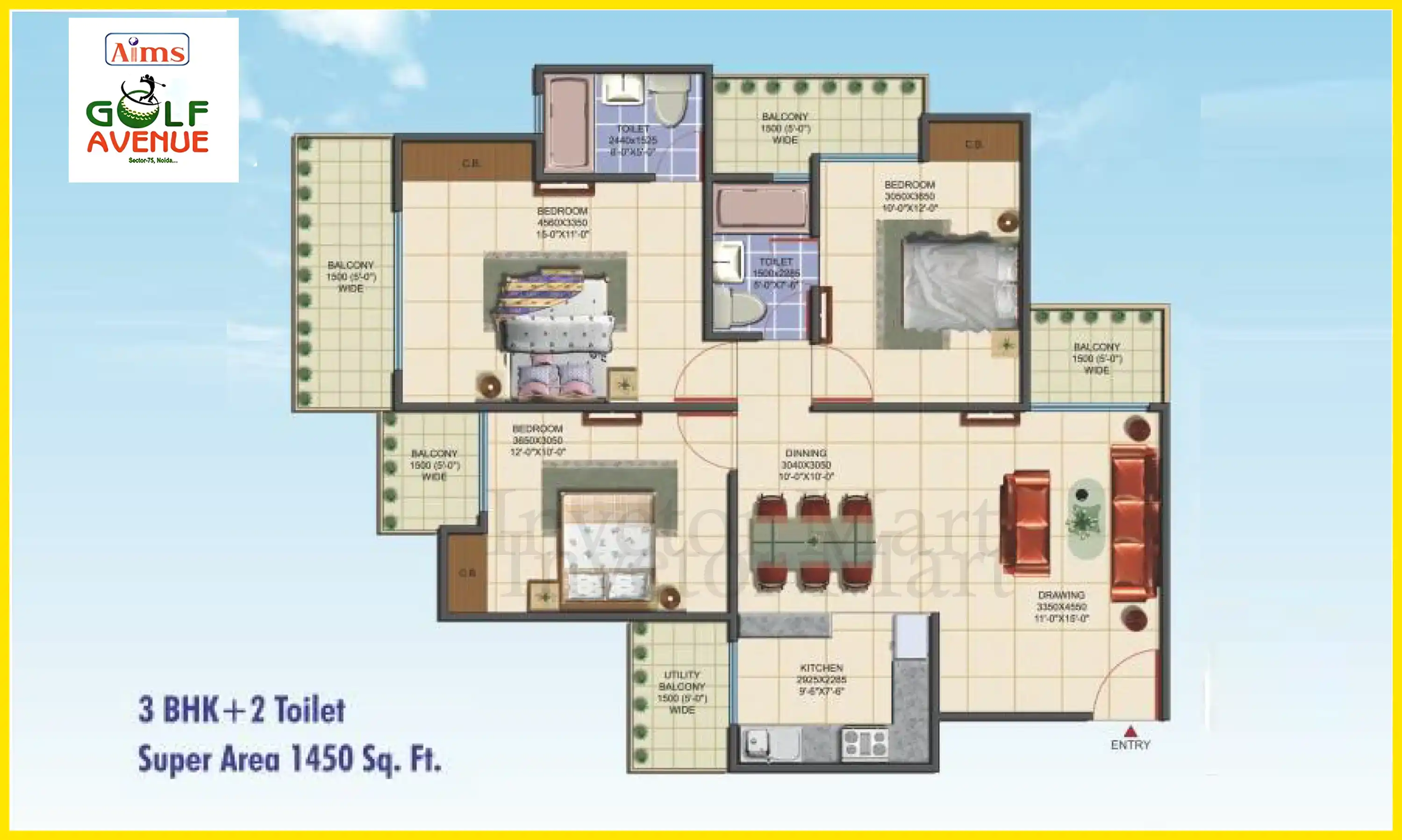 1450 Sqft