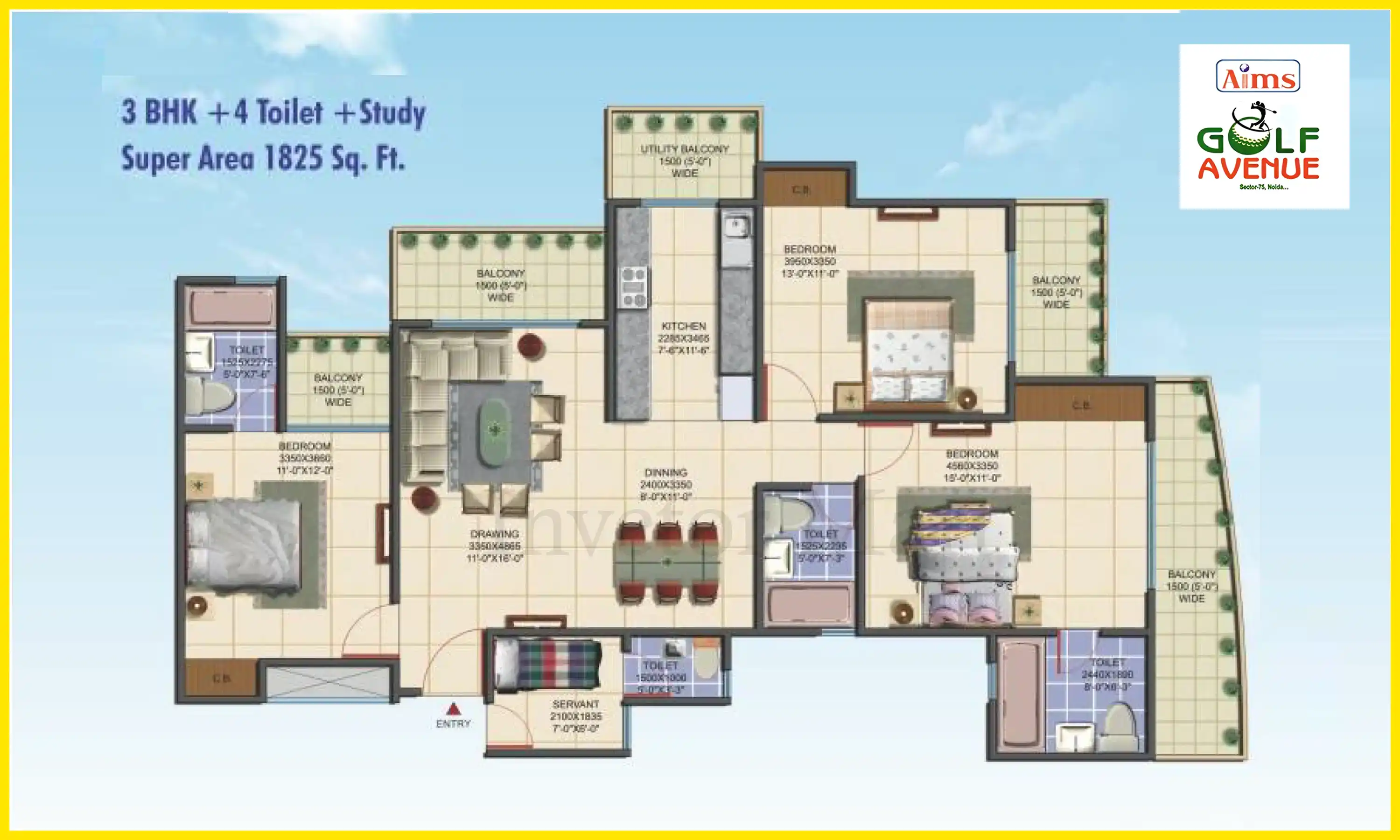 1825 Sqft