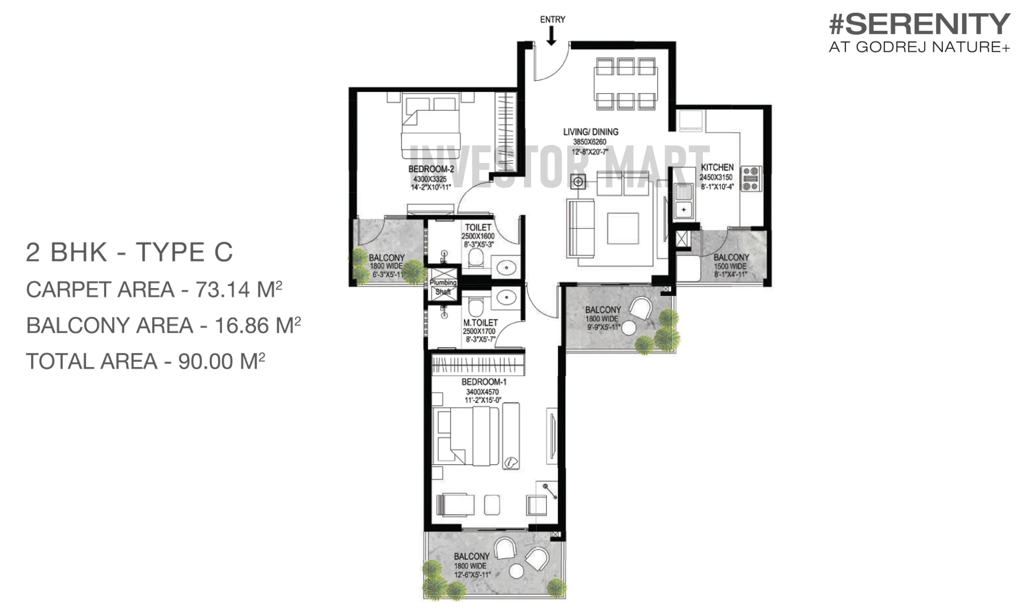 968 Sqft