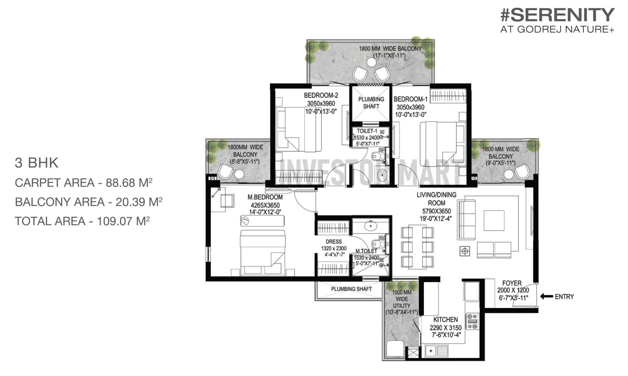 1174 Sqft
