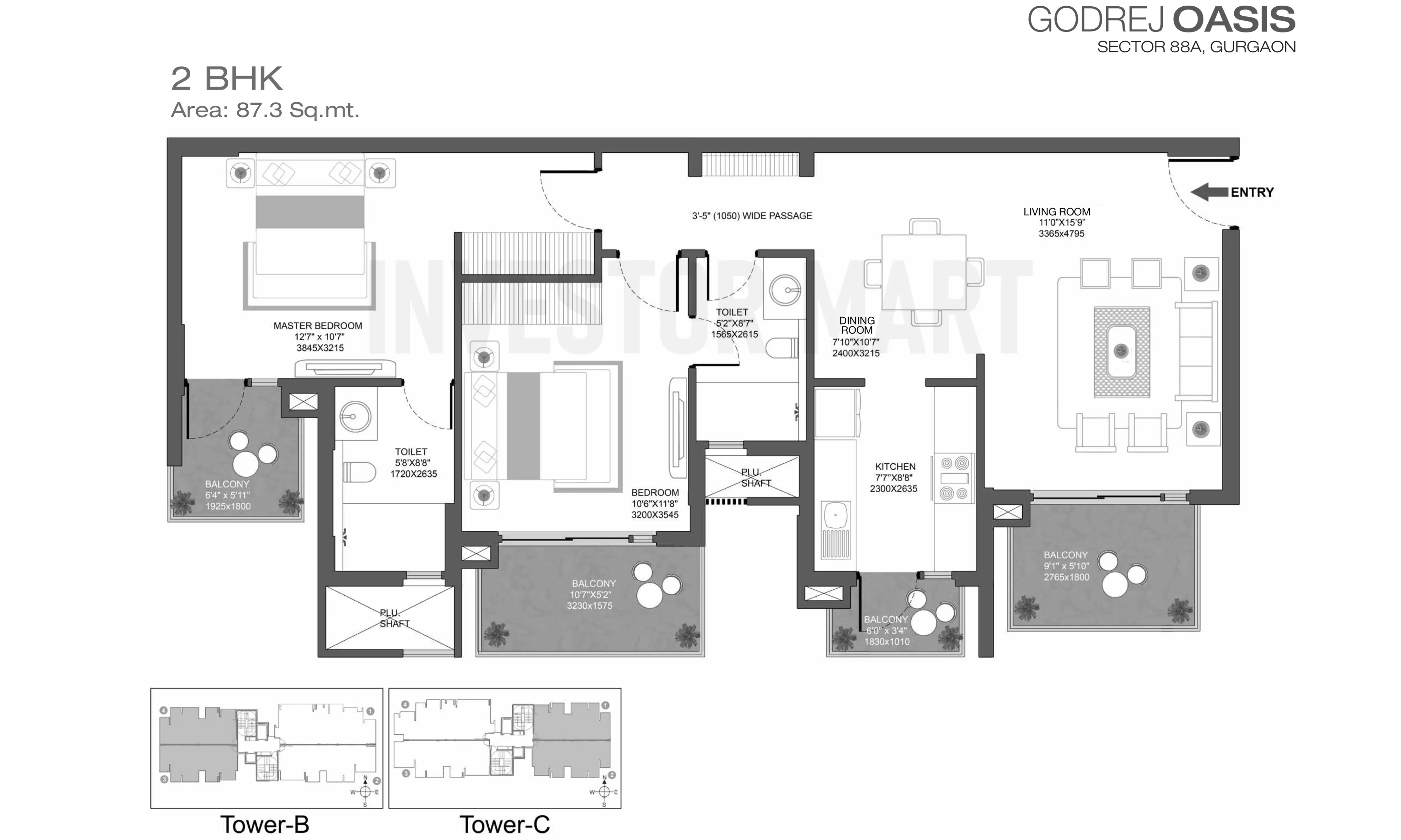 939 Sqft