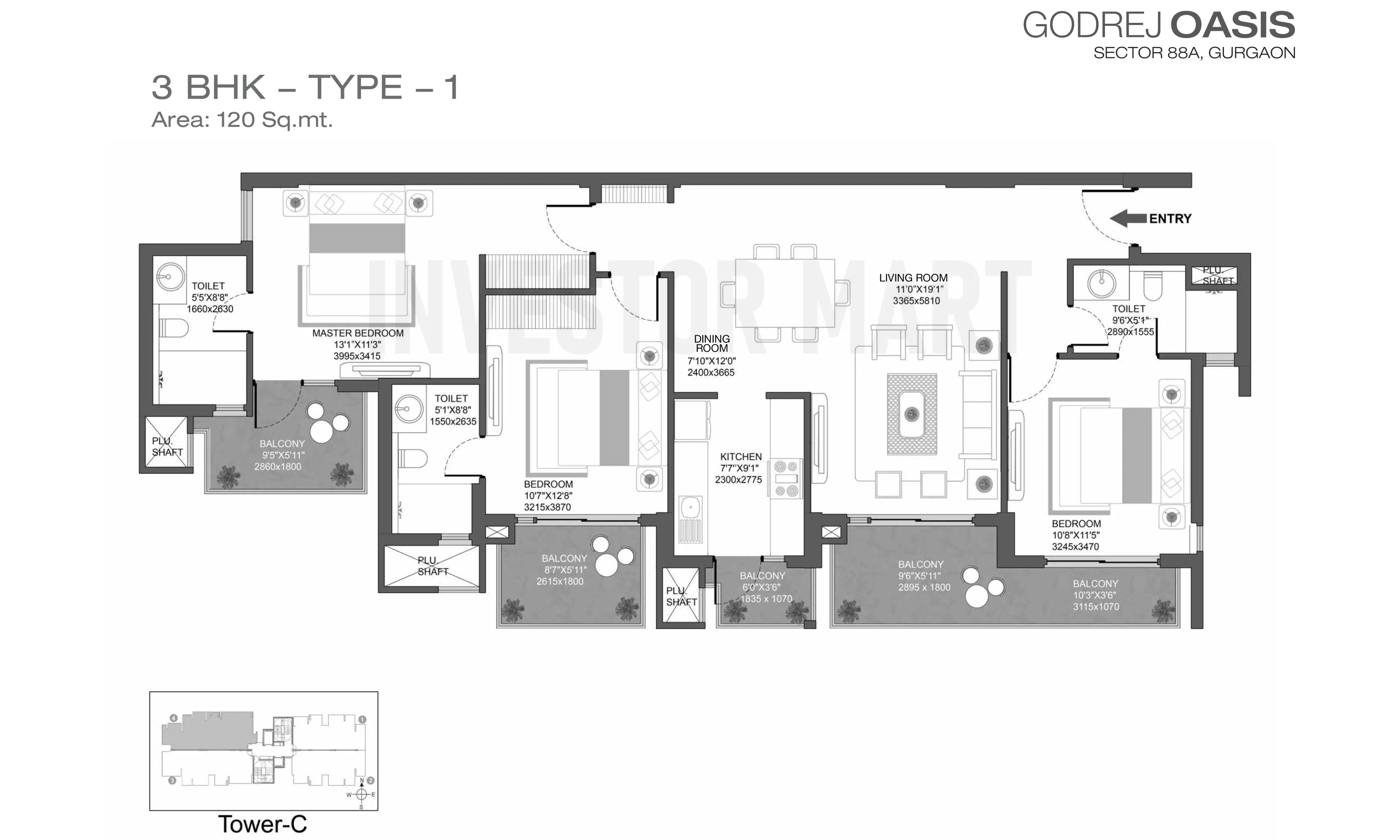 1291 Sqft