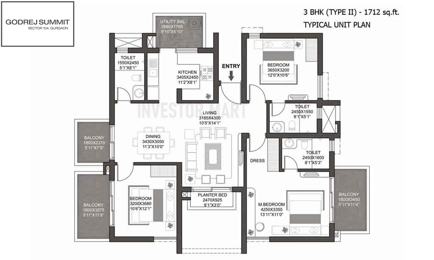 1712 Sqft