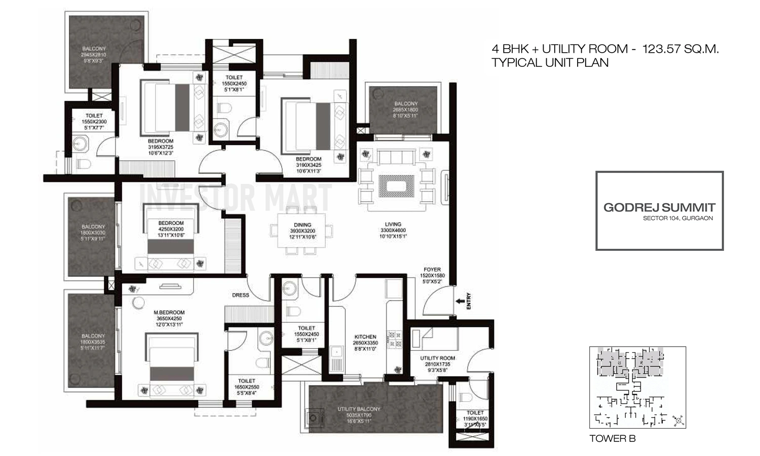 1330 Sqft