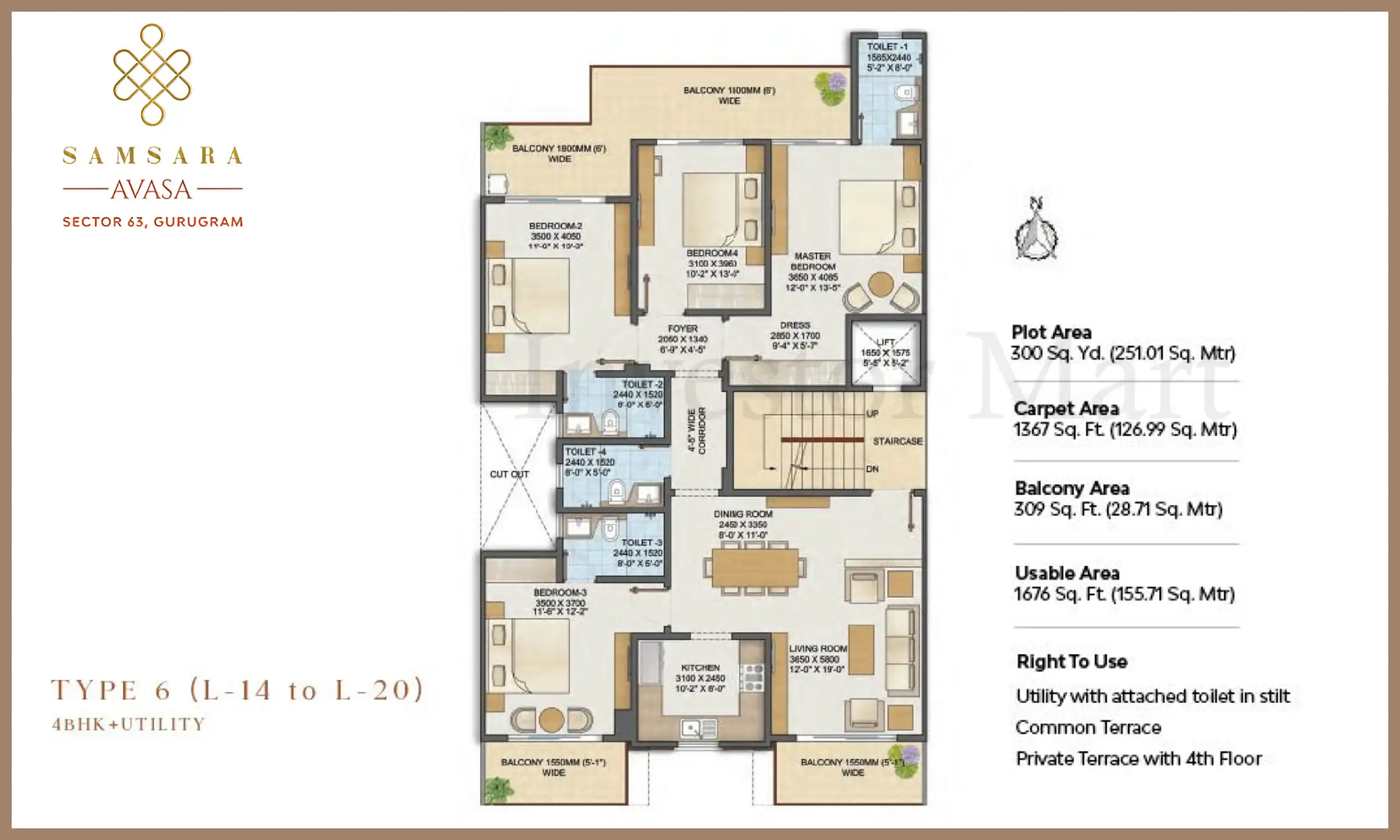 1676 Sqft