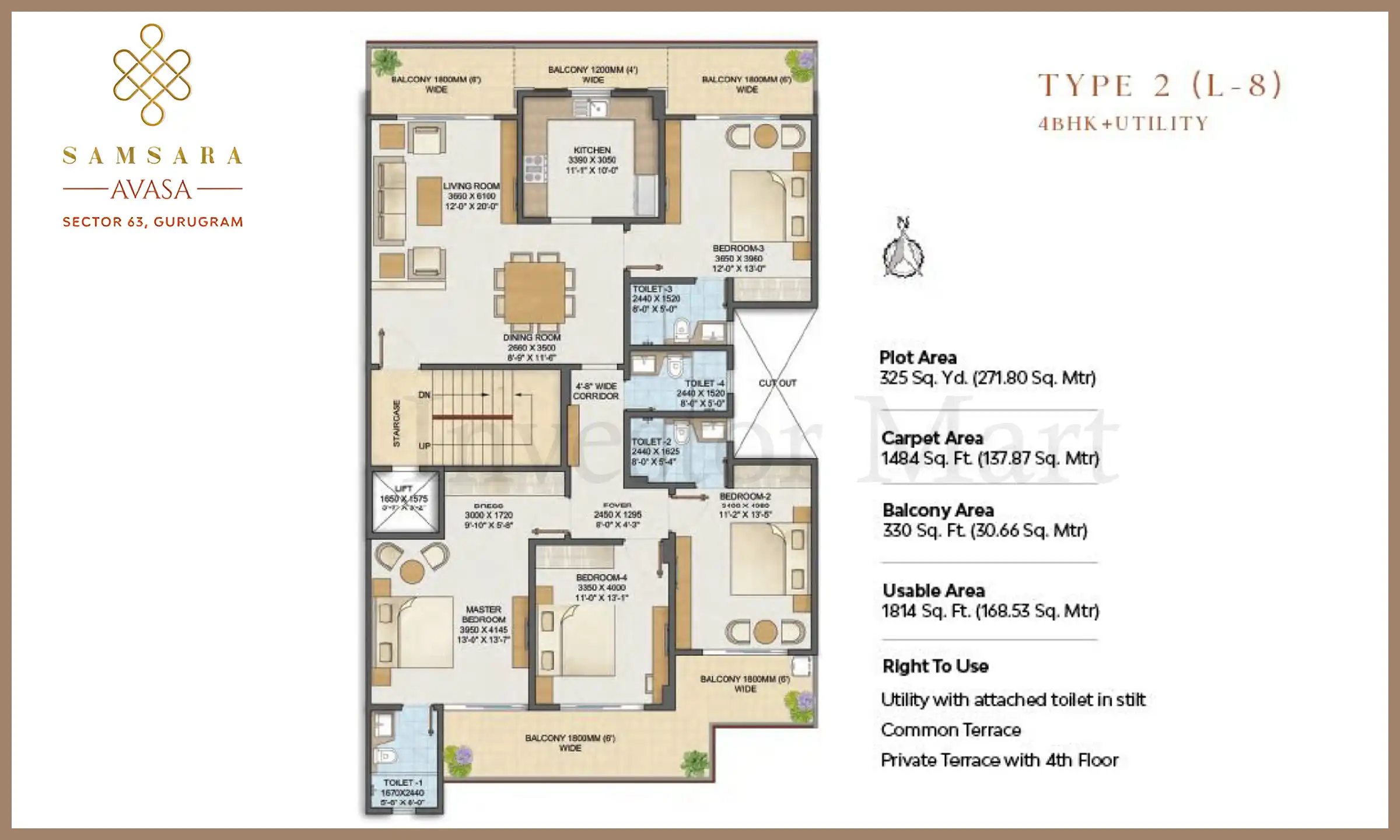 1814 Sqft