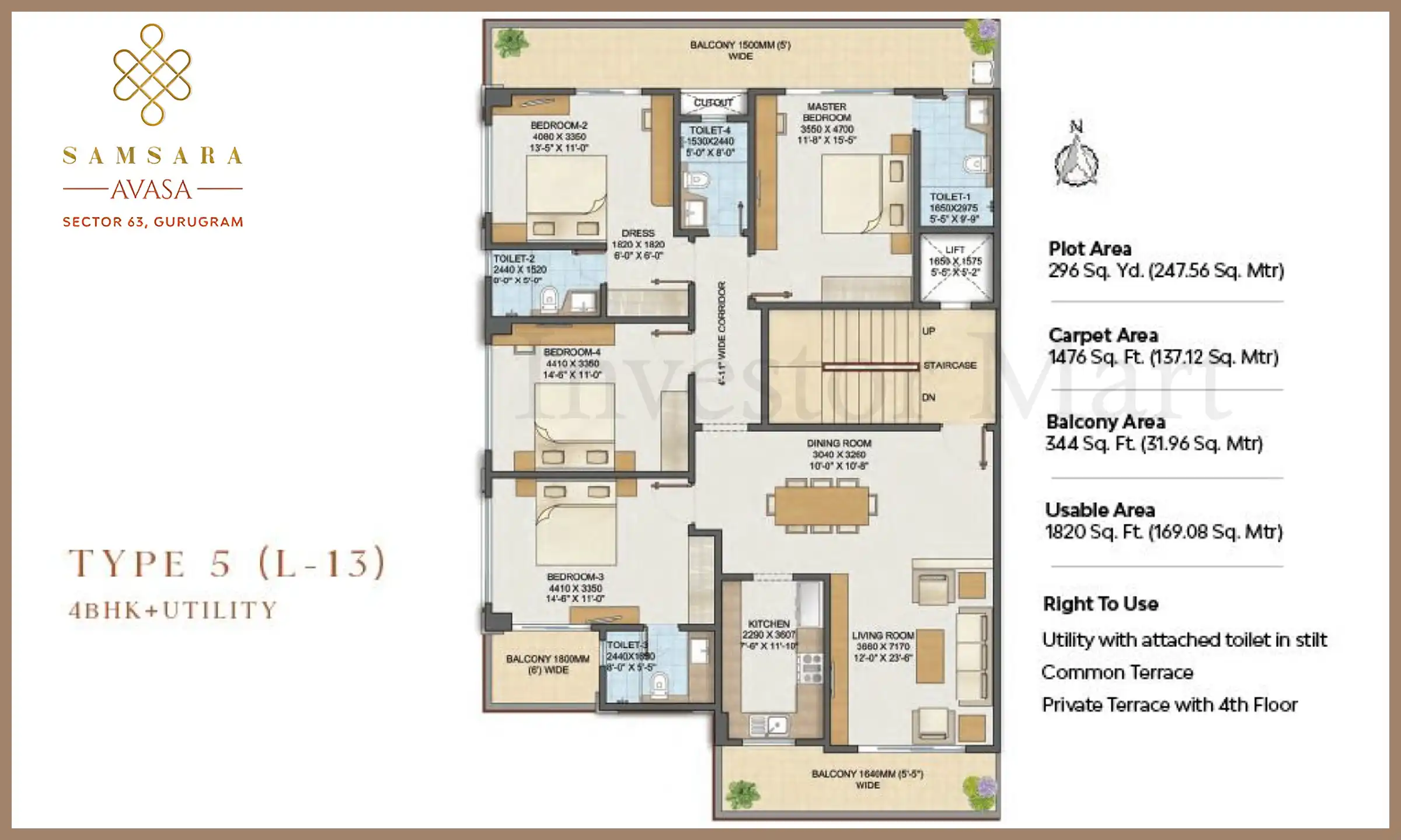 1820 Sqft