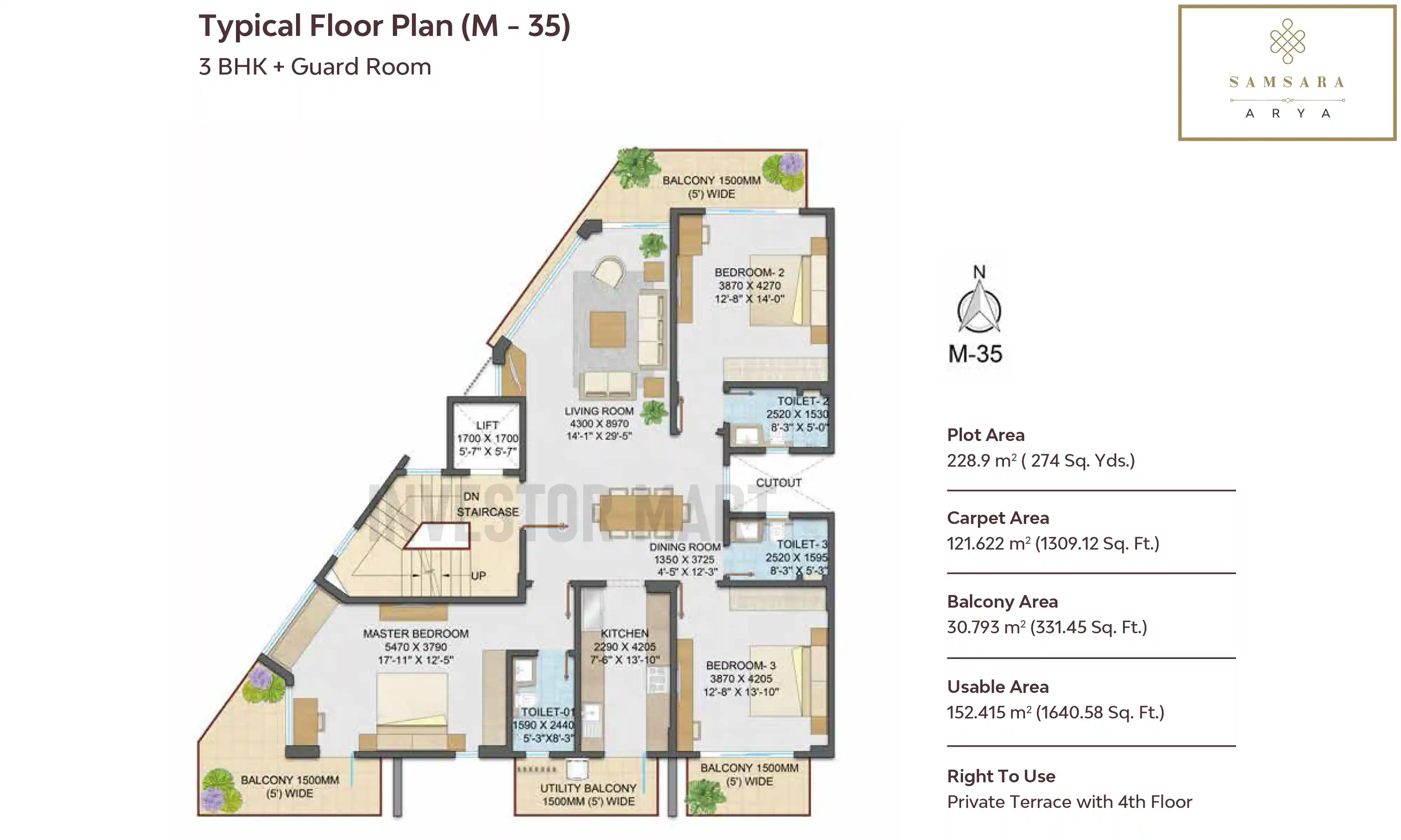 1640 Sqft