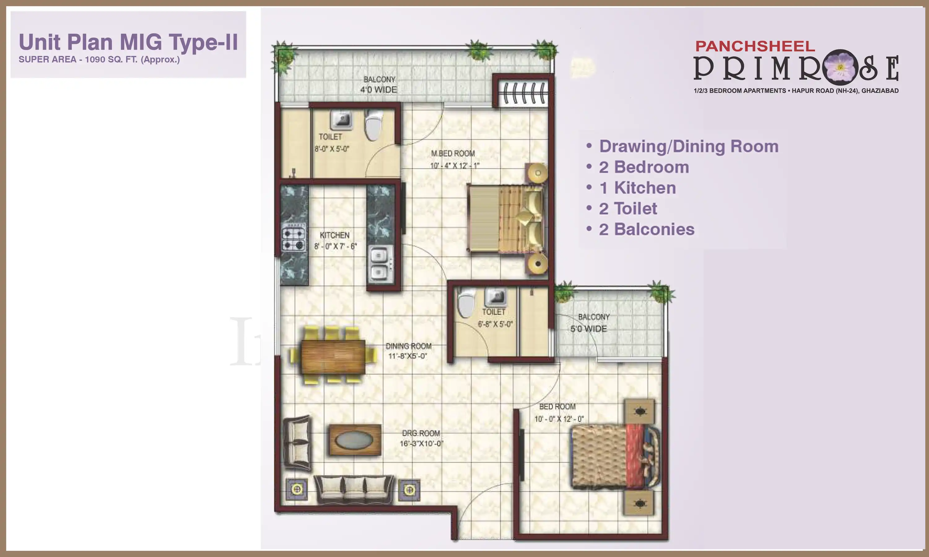 1090 Sqft