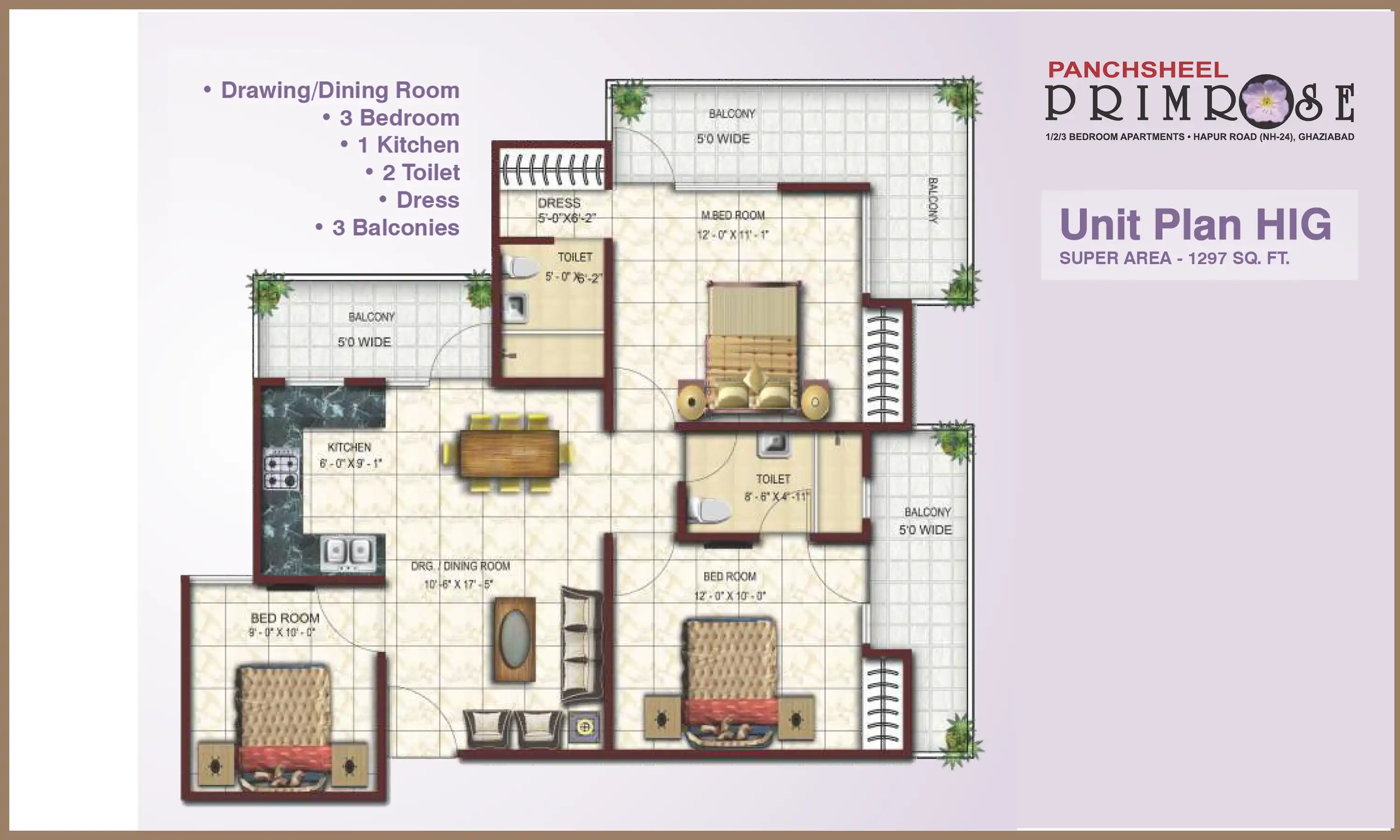 1297 Sqft