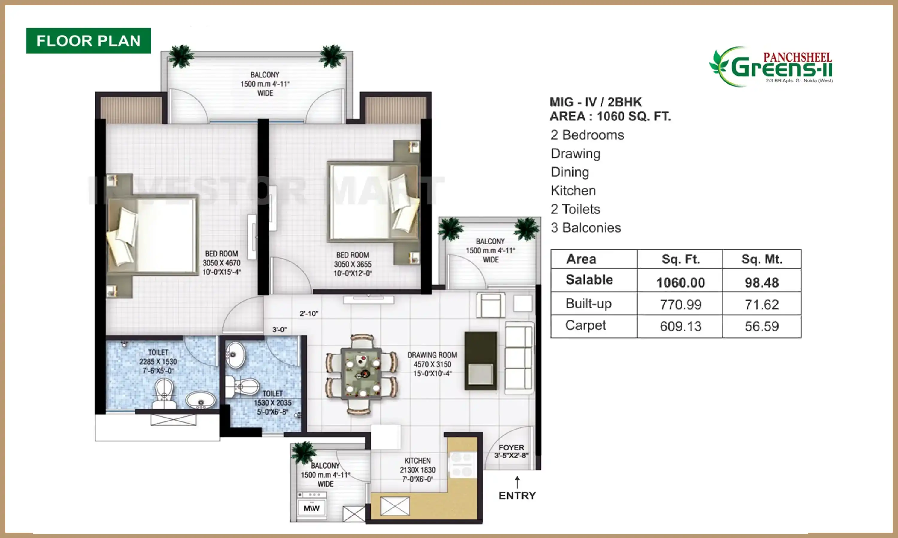 1060 Sqft