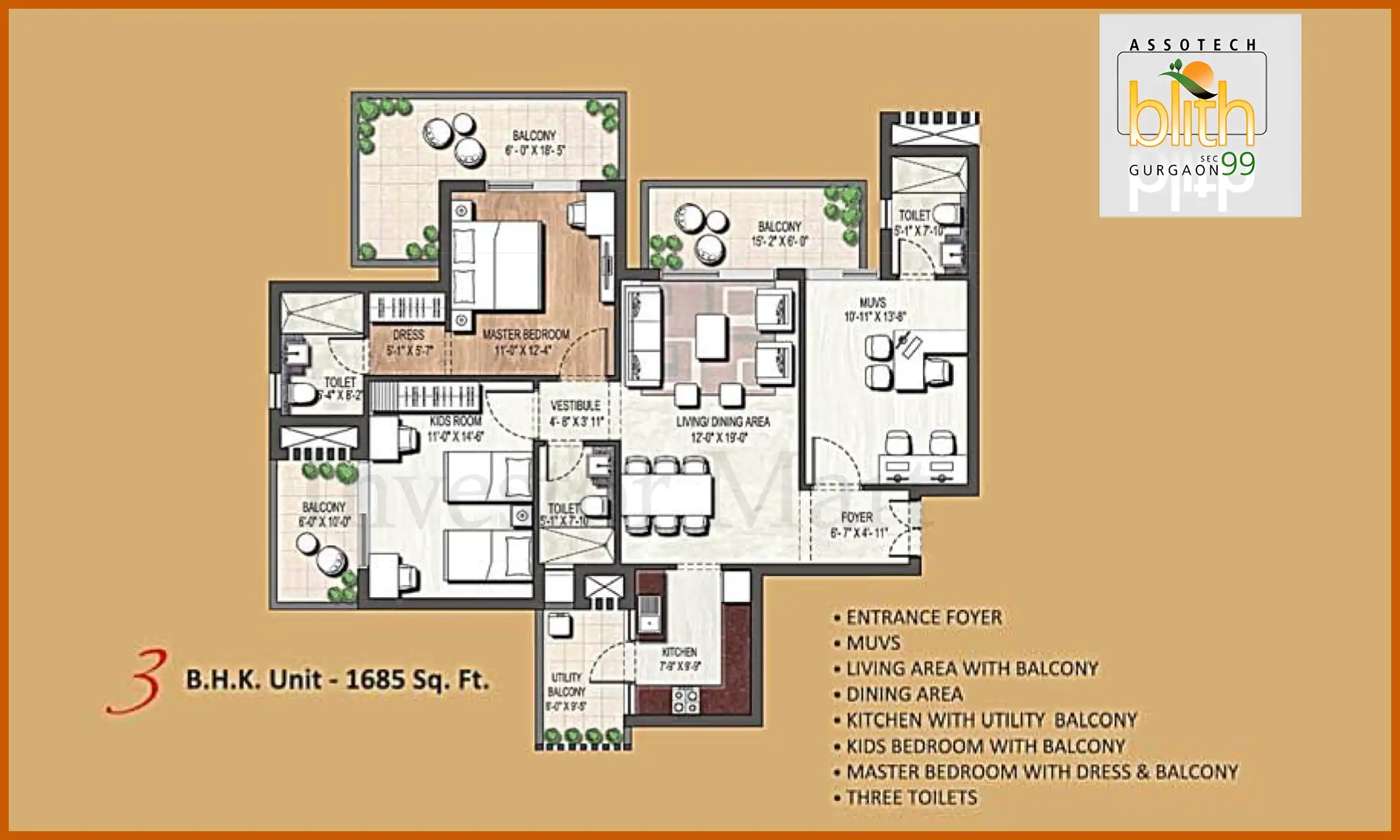 1685 Sqft