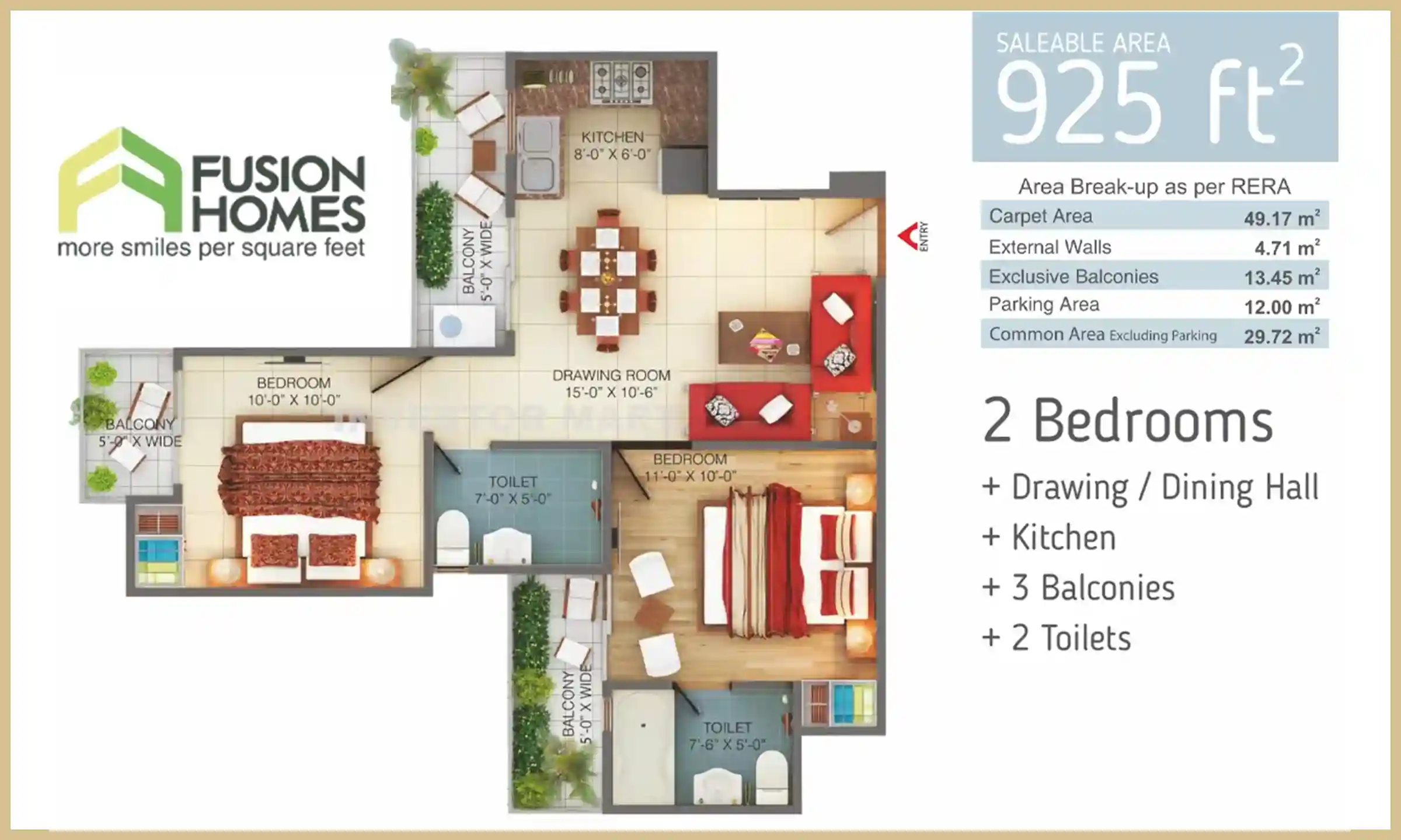 925 Sqft
