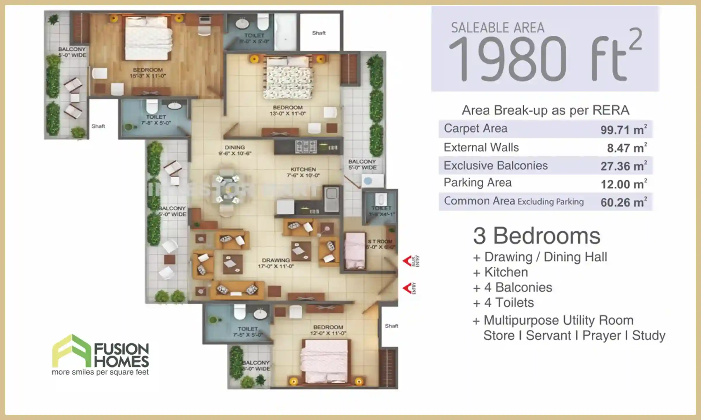 1980 Sqft