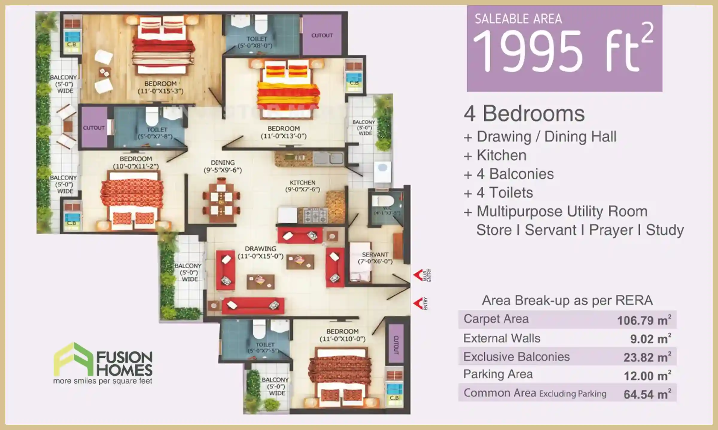 1995 Sqft