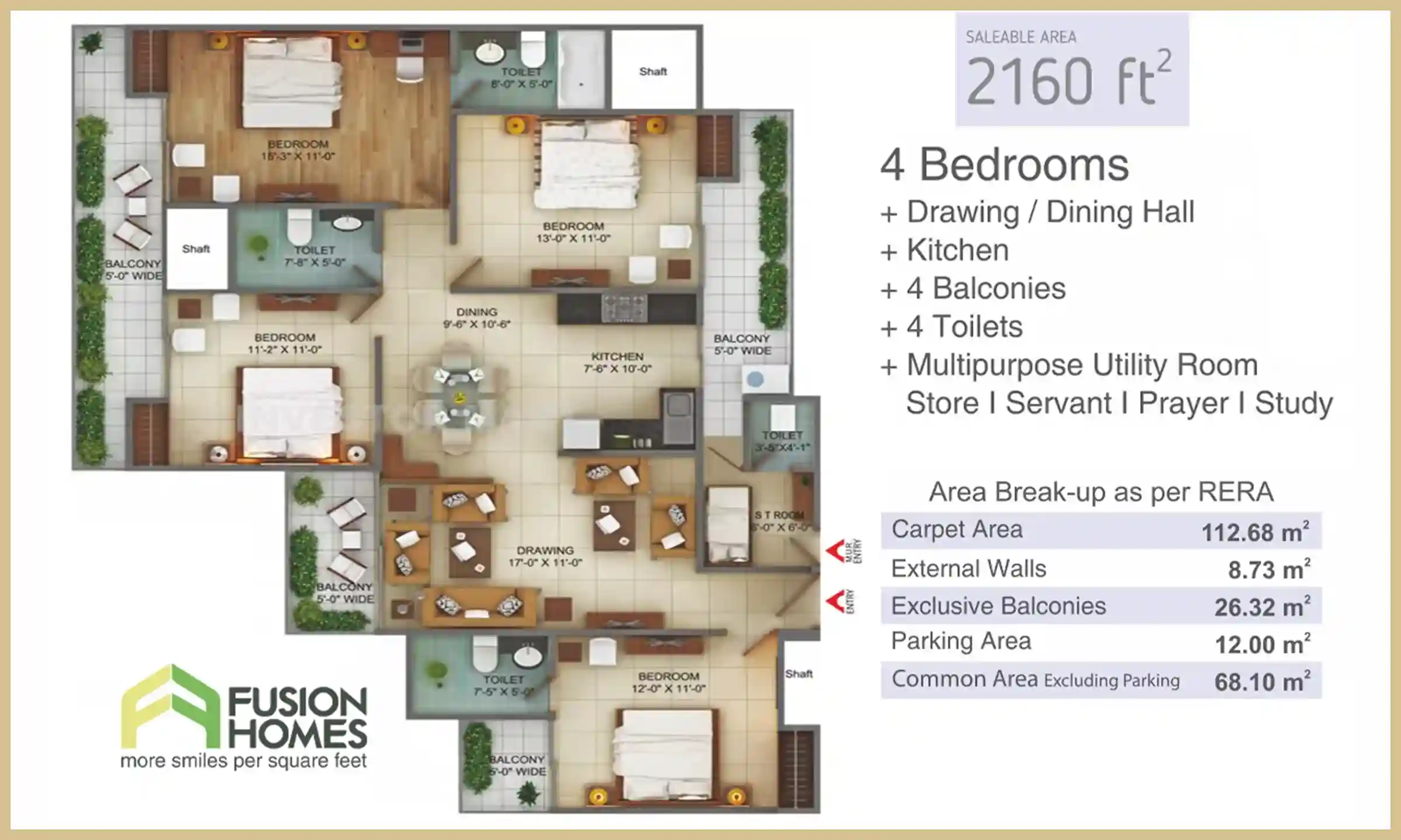 2160 Sqft
