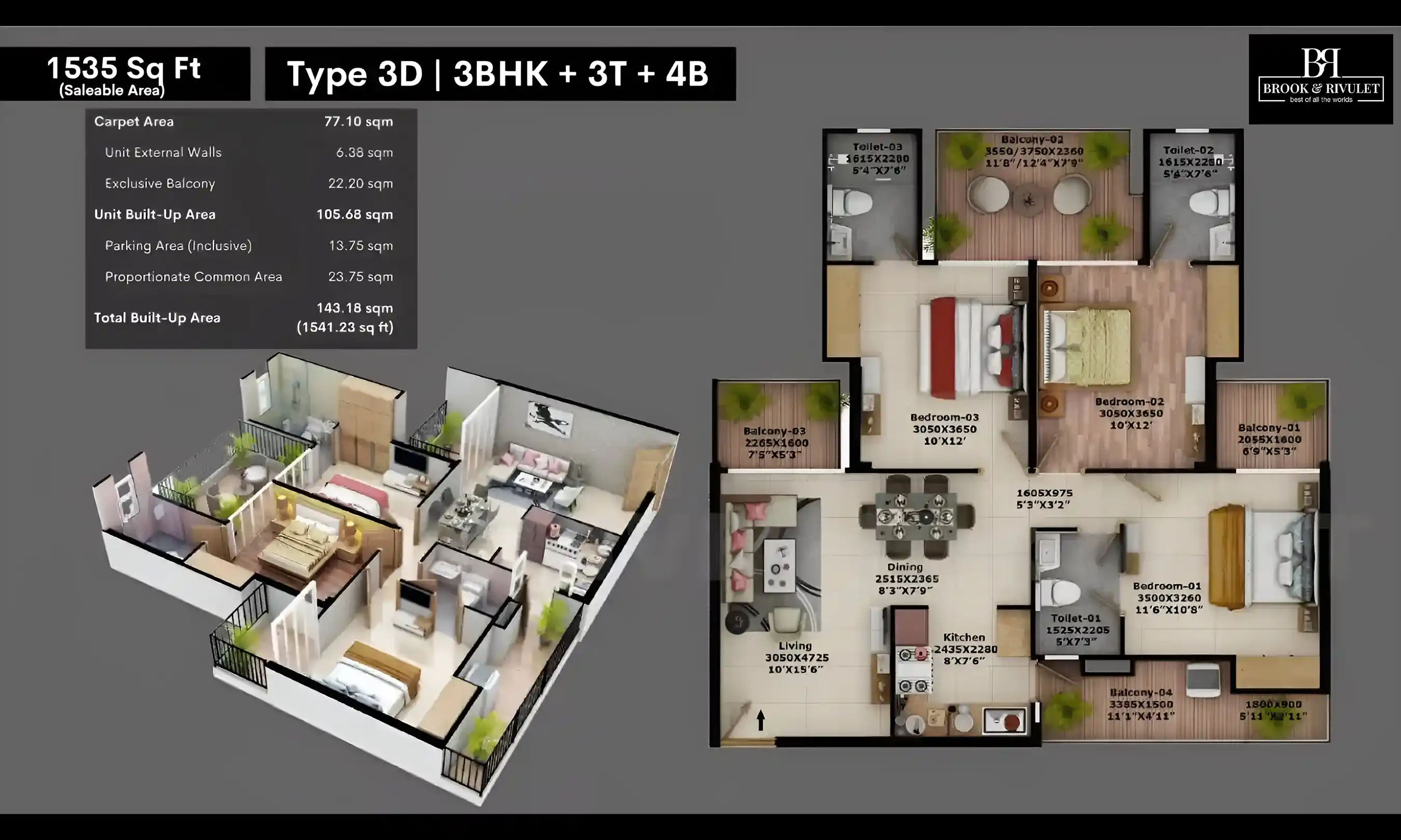 1535 Sqft