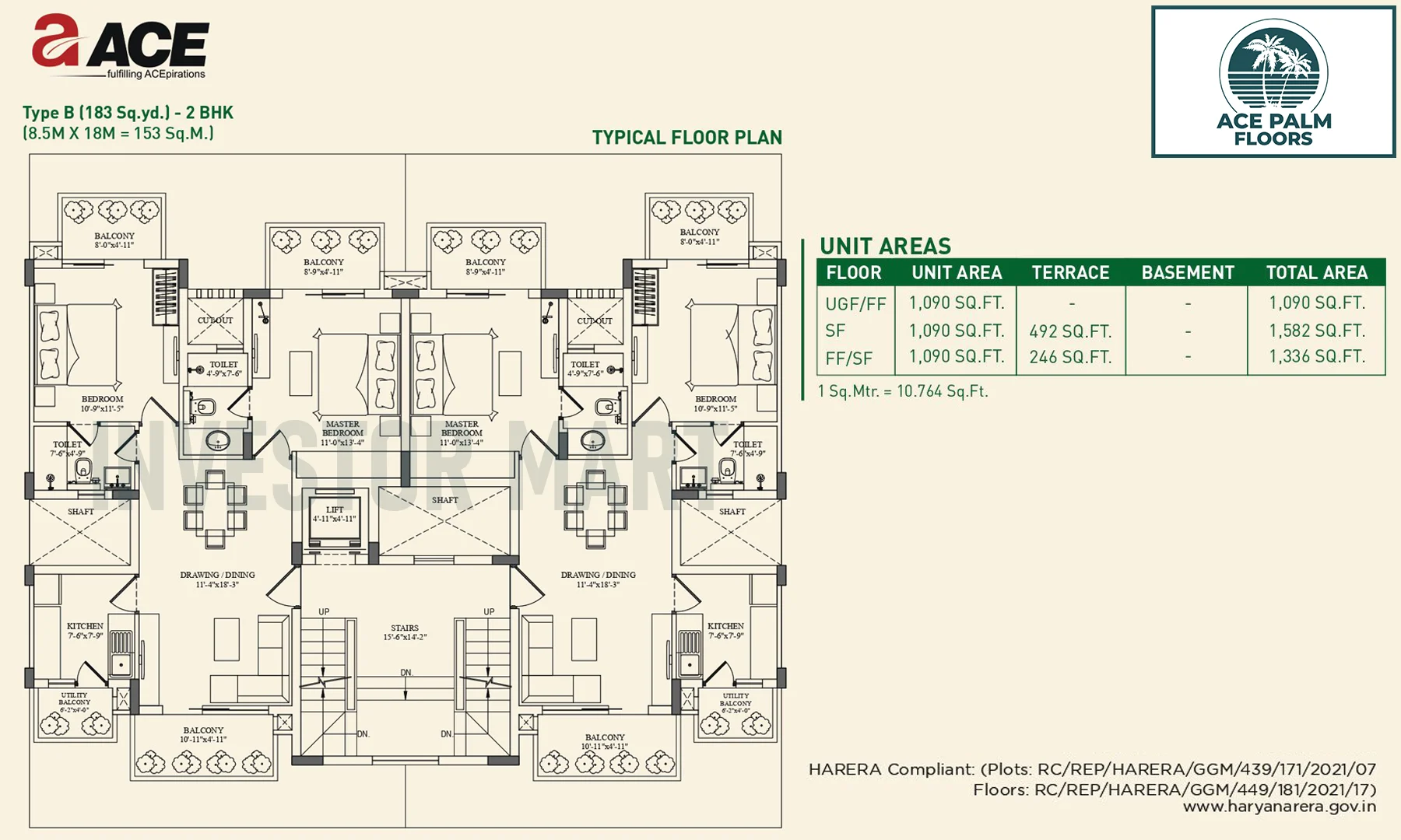 1090 Sqft