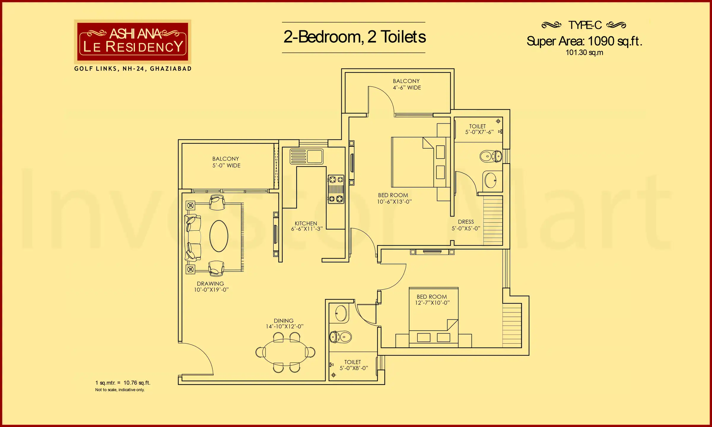 1090 Sqft