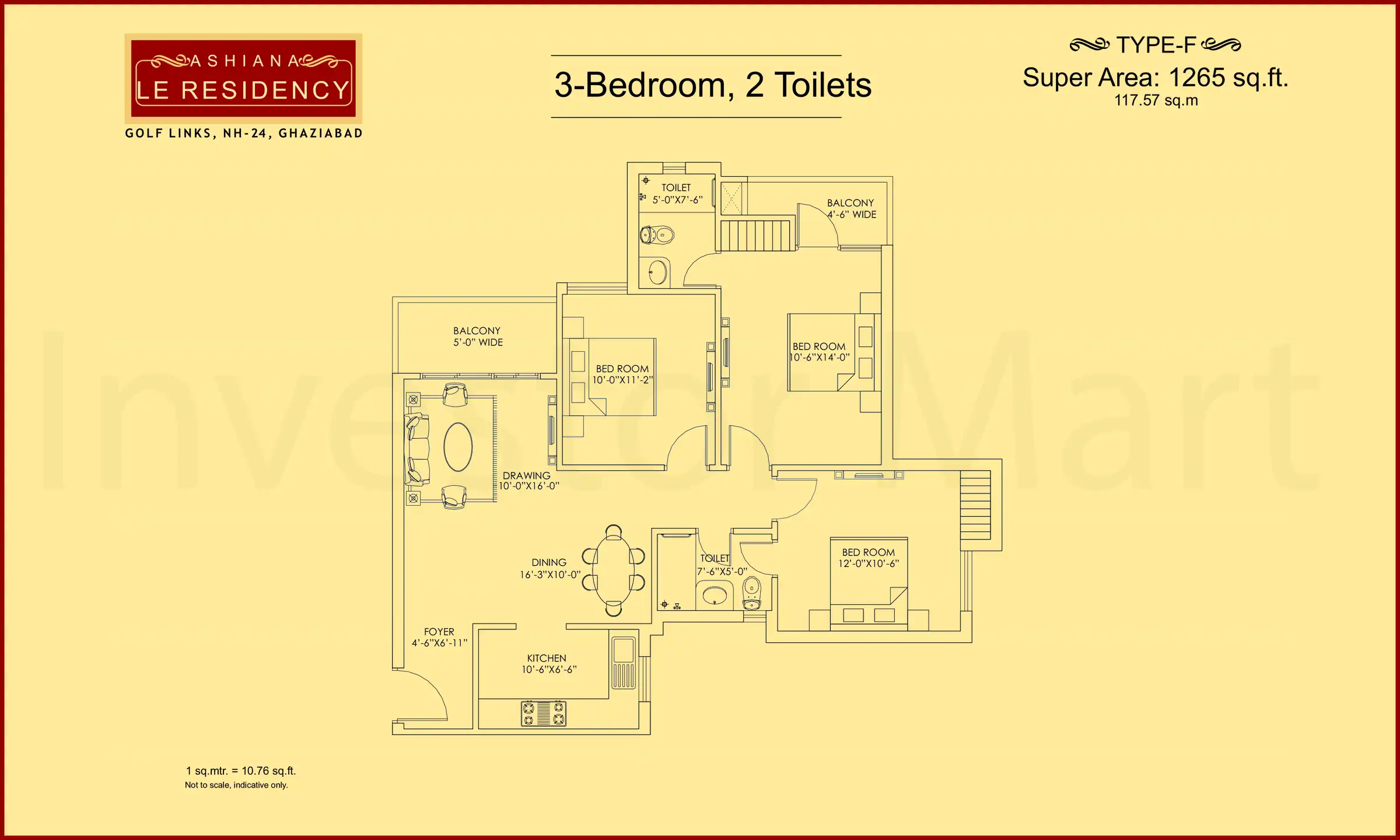 1265 Sqft
