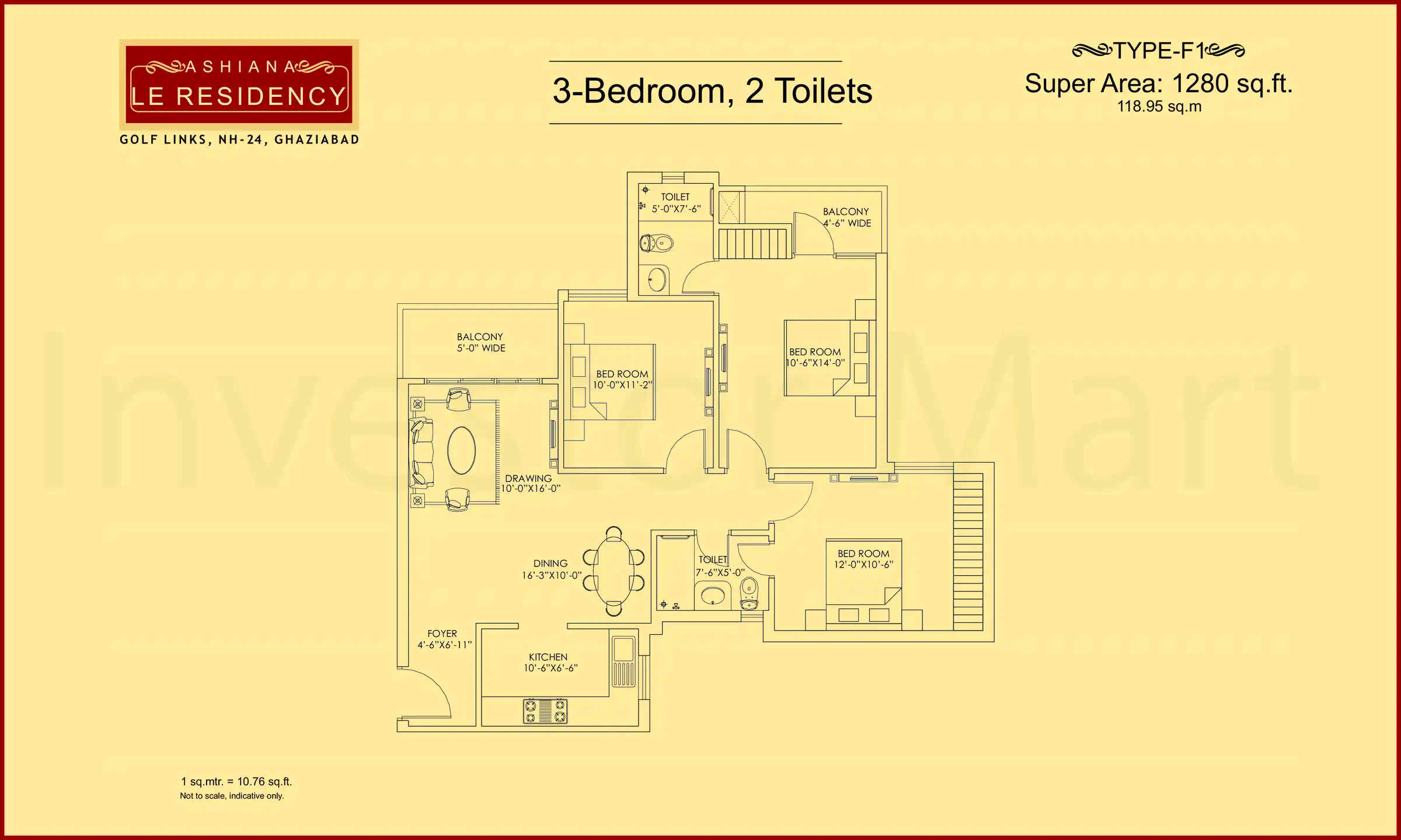 1280 Sqft