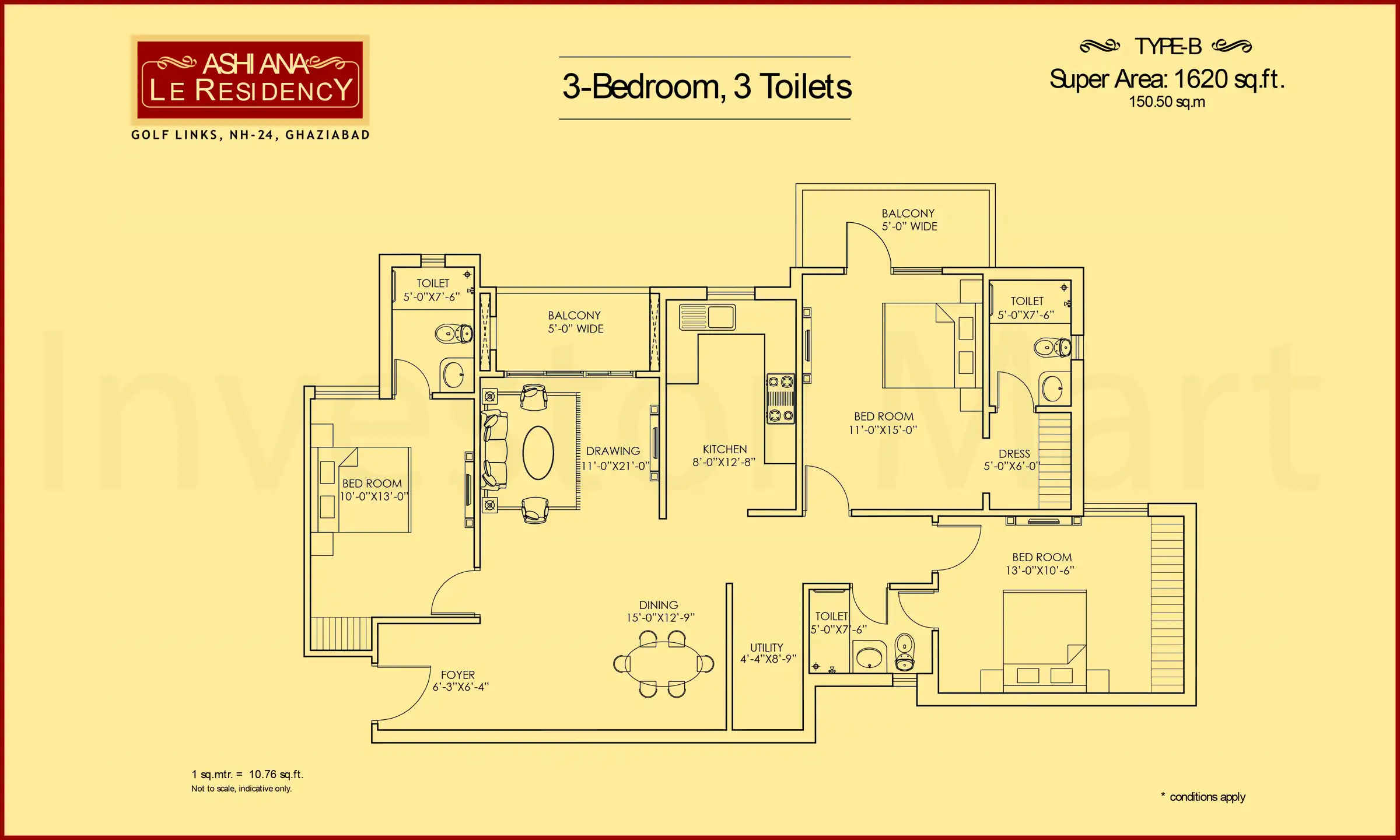 1620 Sqft