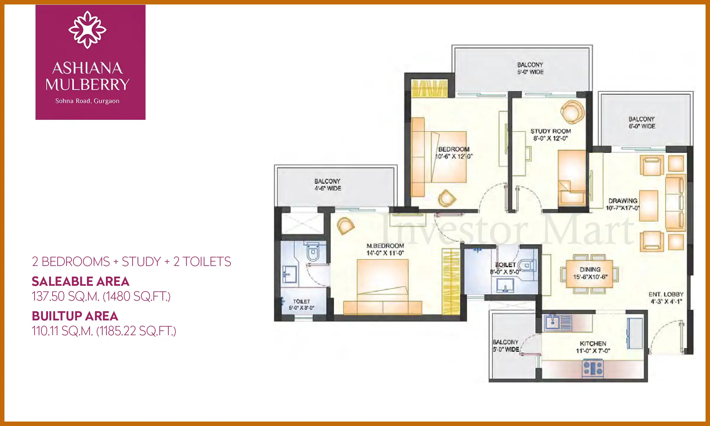 1480 Sqft