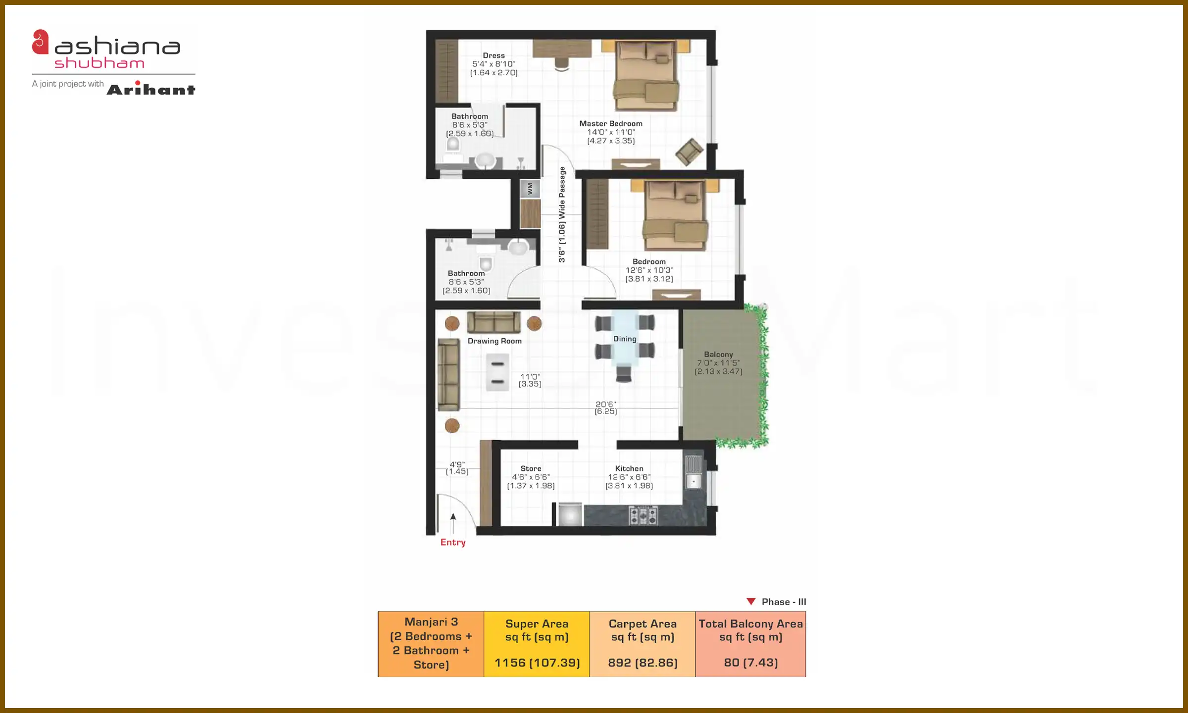 1156 Sqft