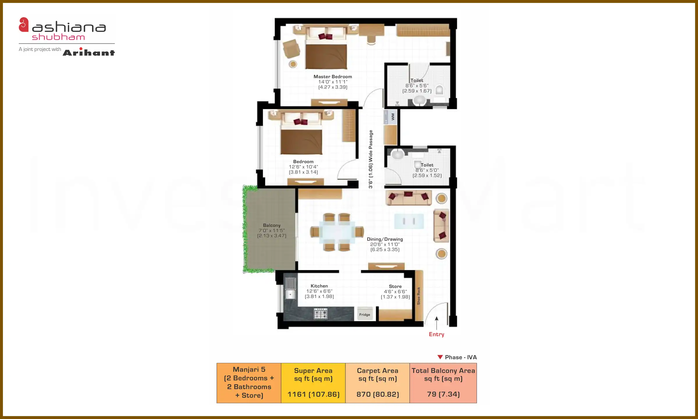 1161 Sqft