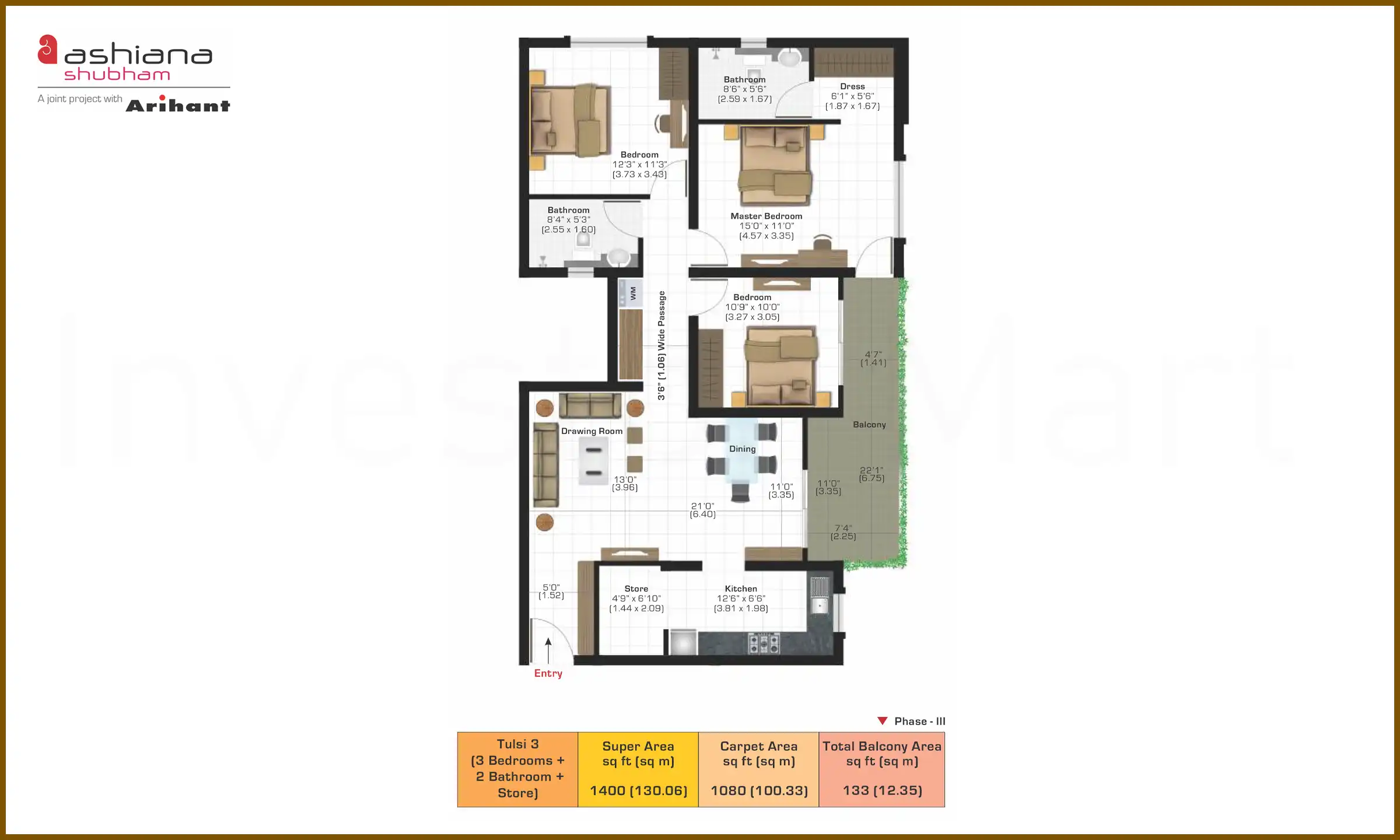 1400 Sqft