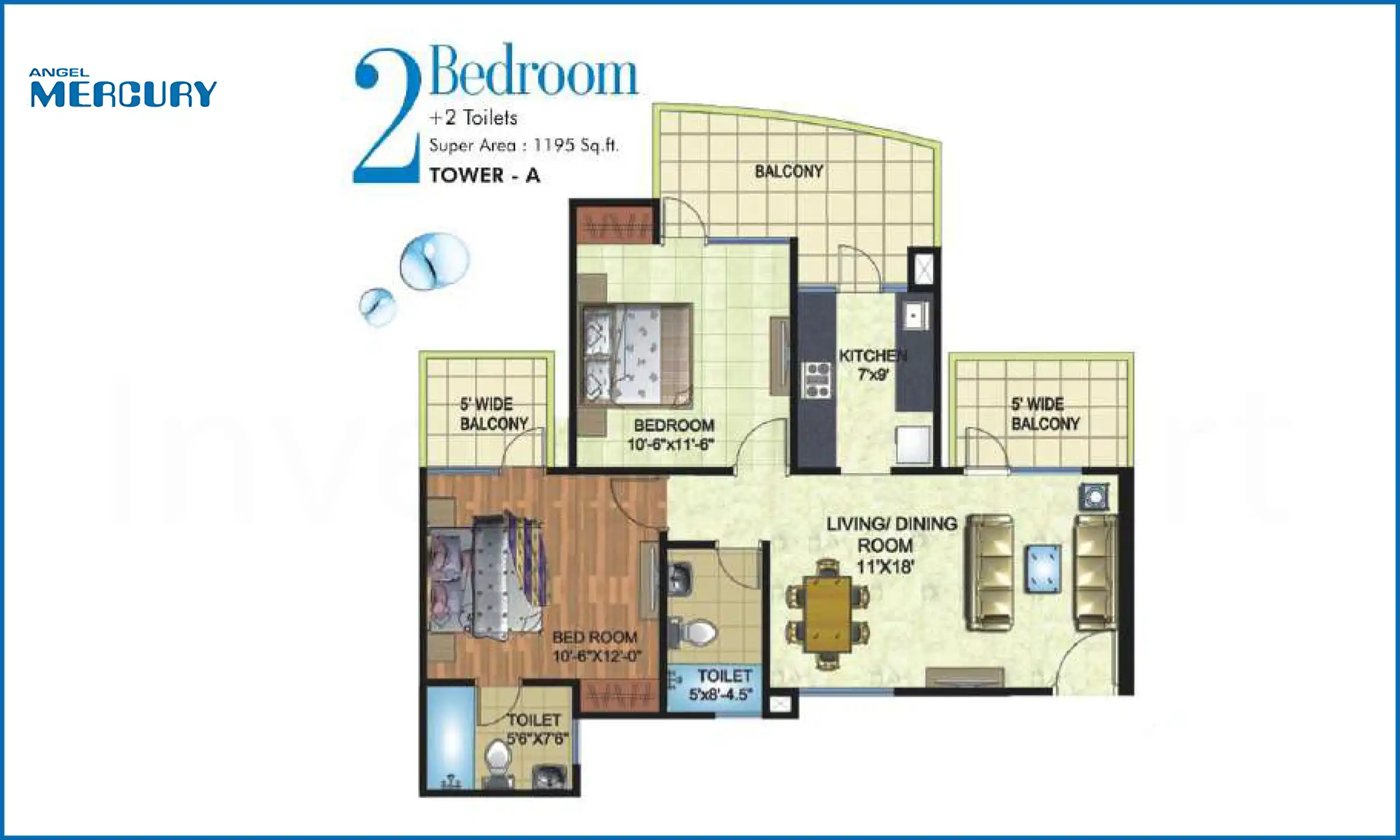 1195 Sqft