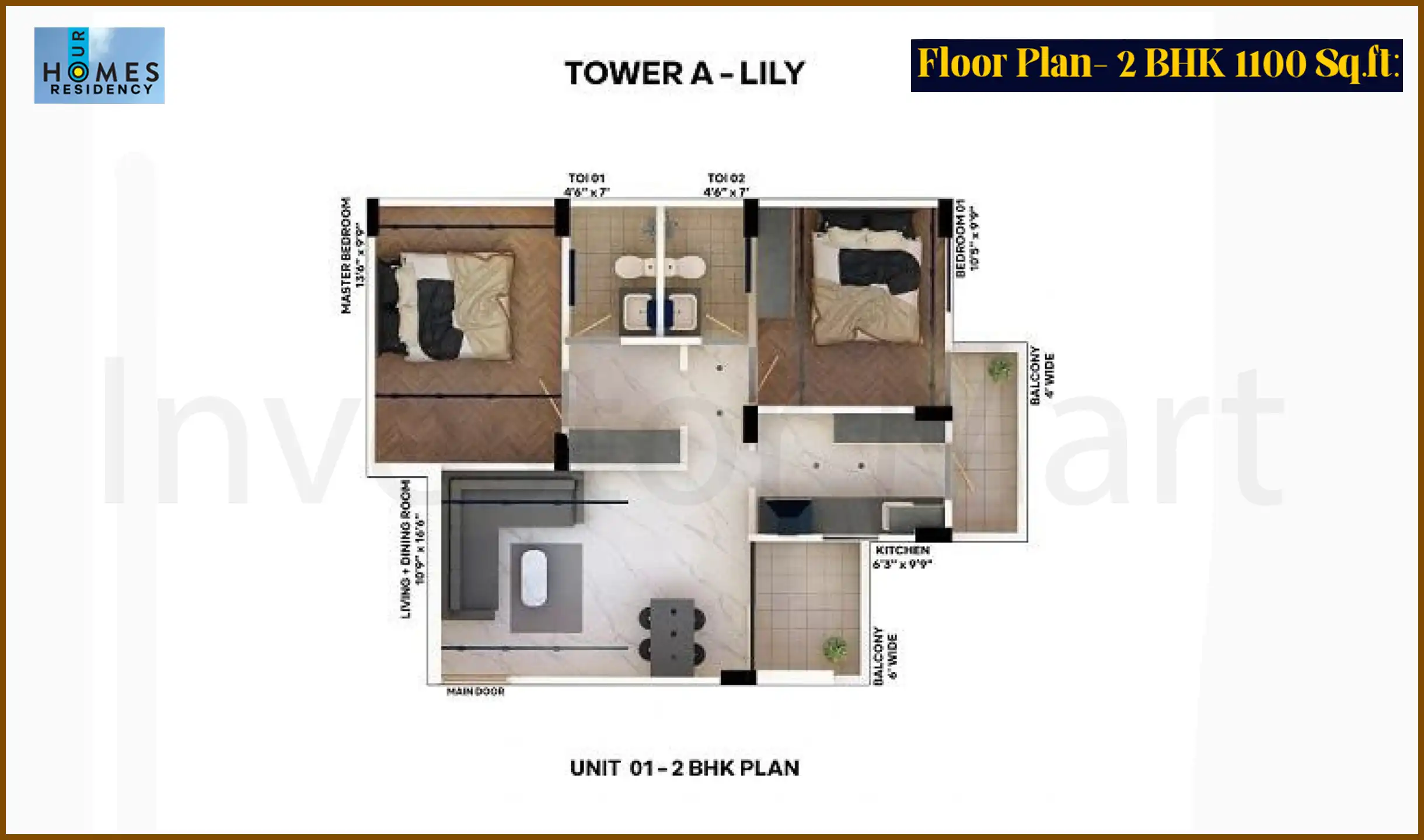 1100 Sqft