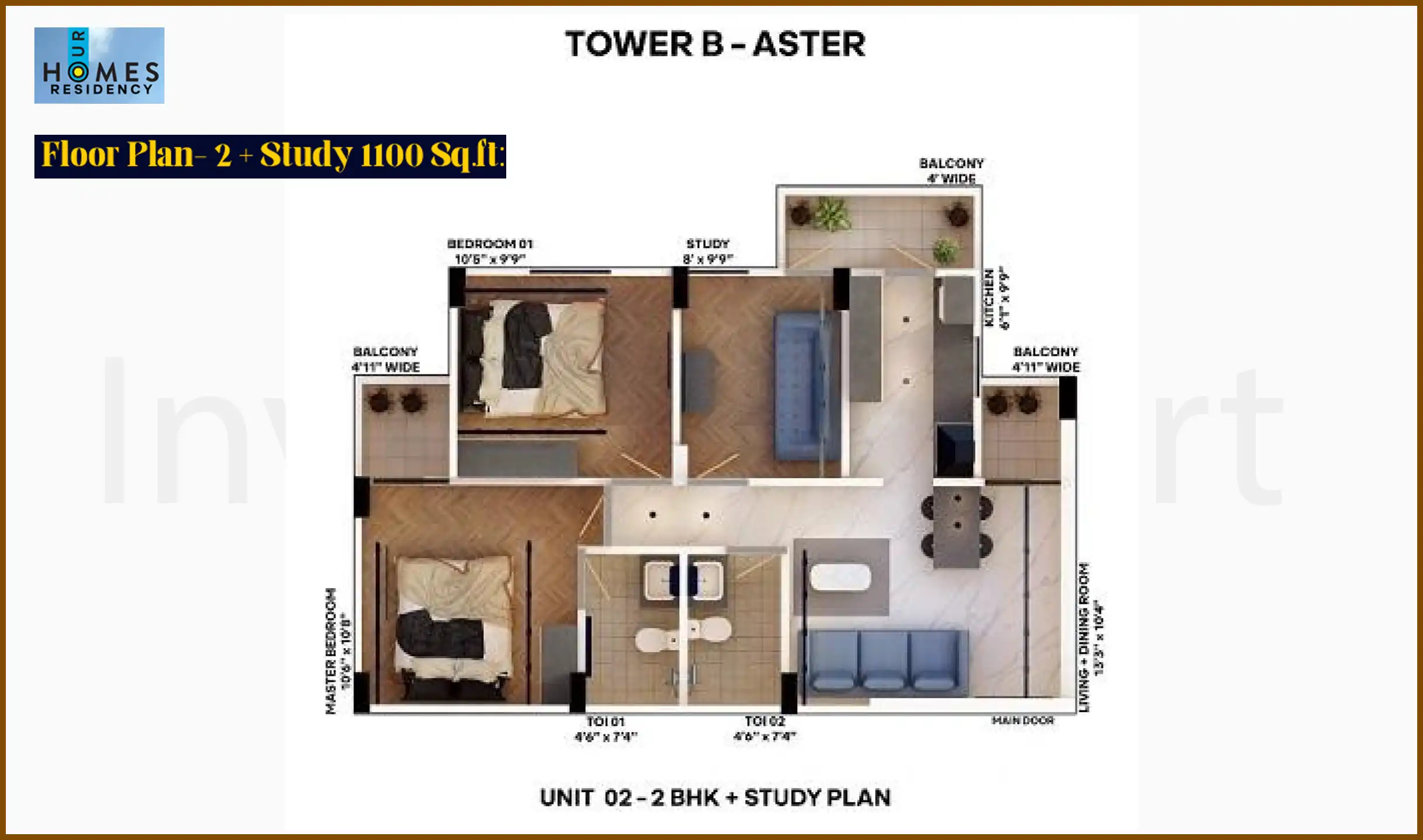 1100 Sqft