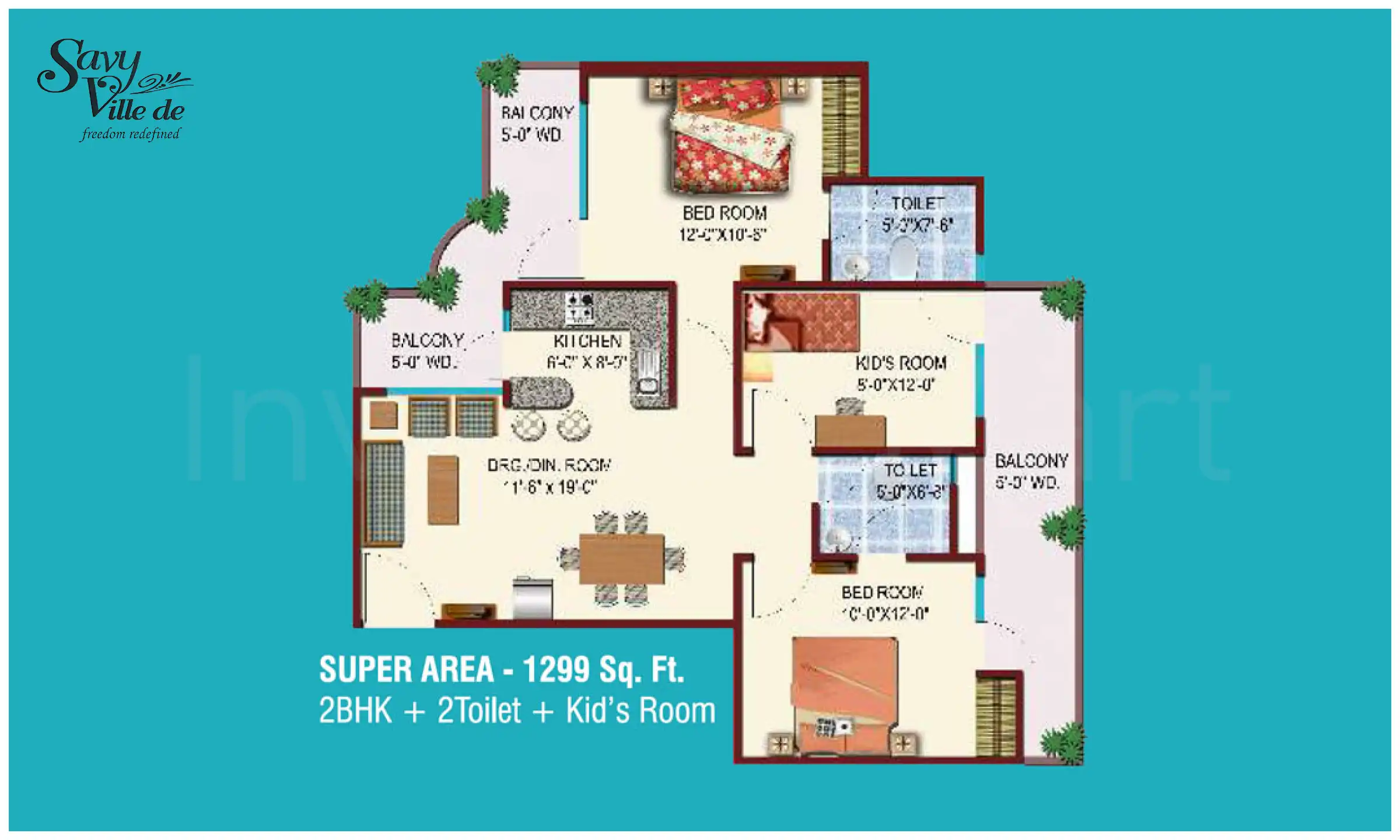 1299 Sqft