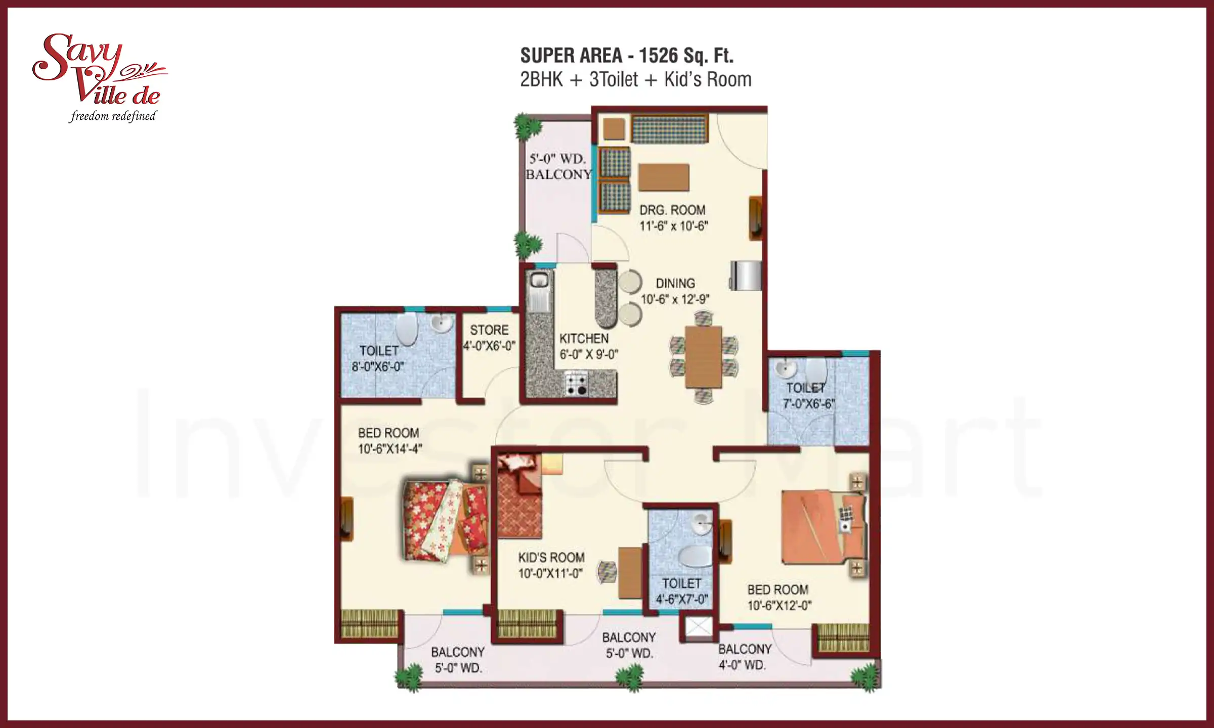 1526 Sqft