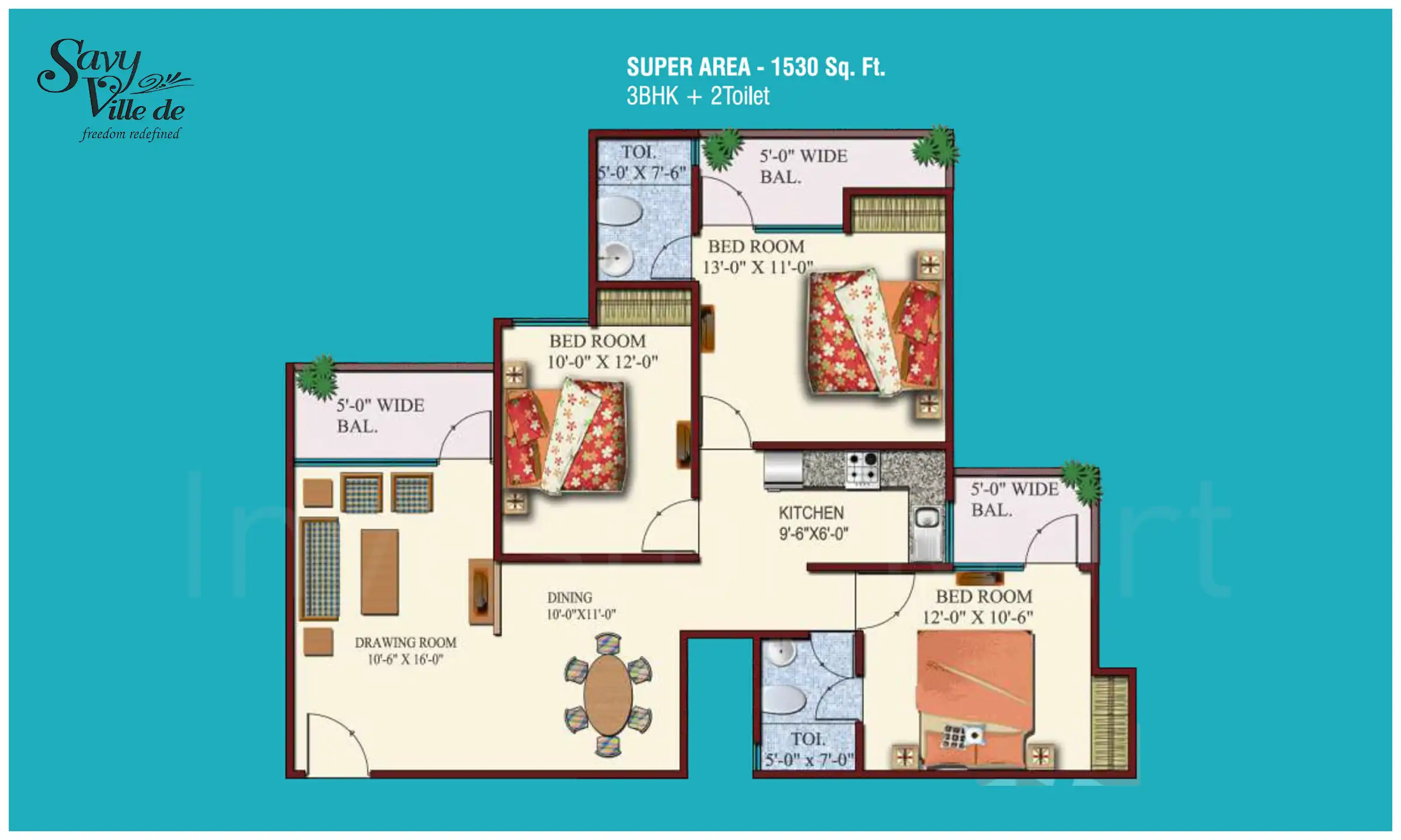 1530 Sqft