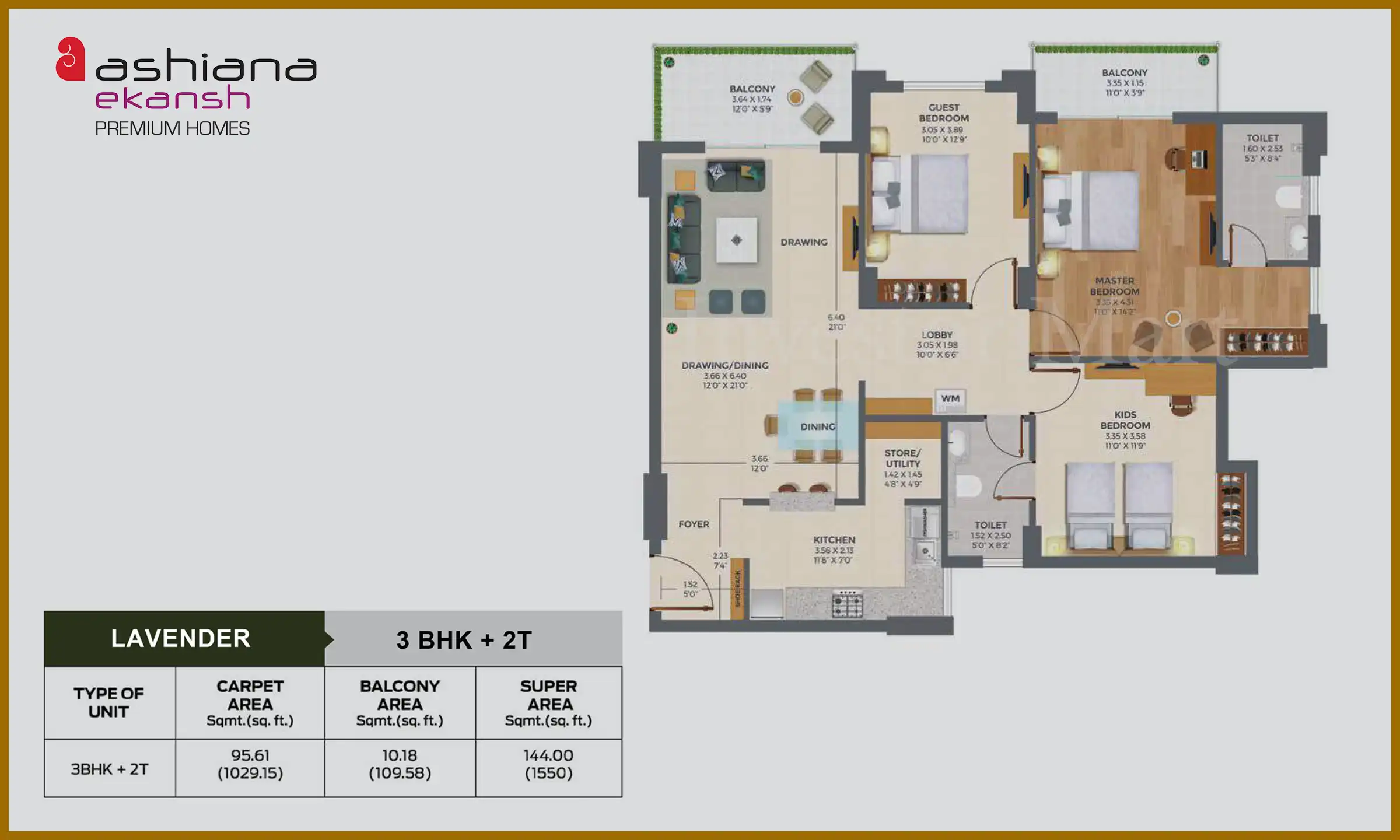 1550 Sqft