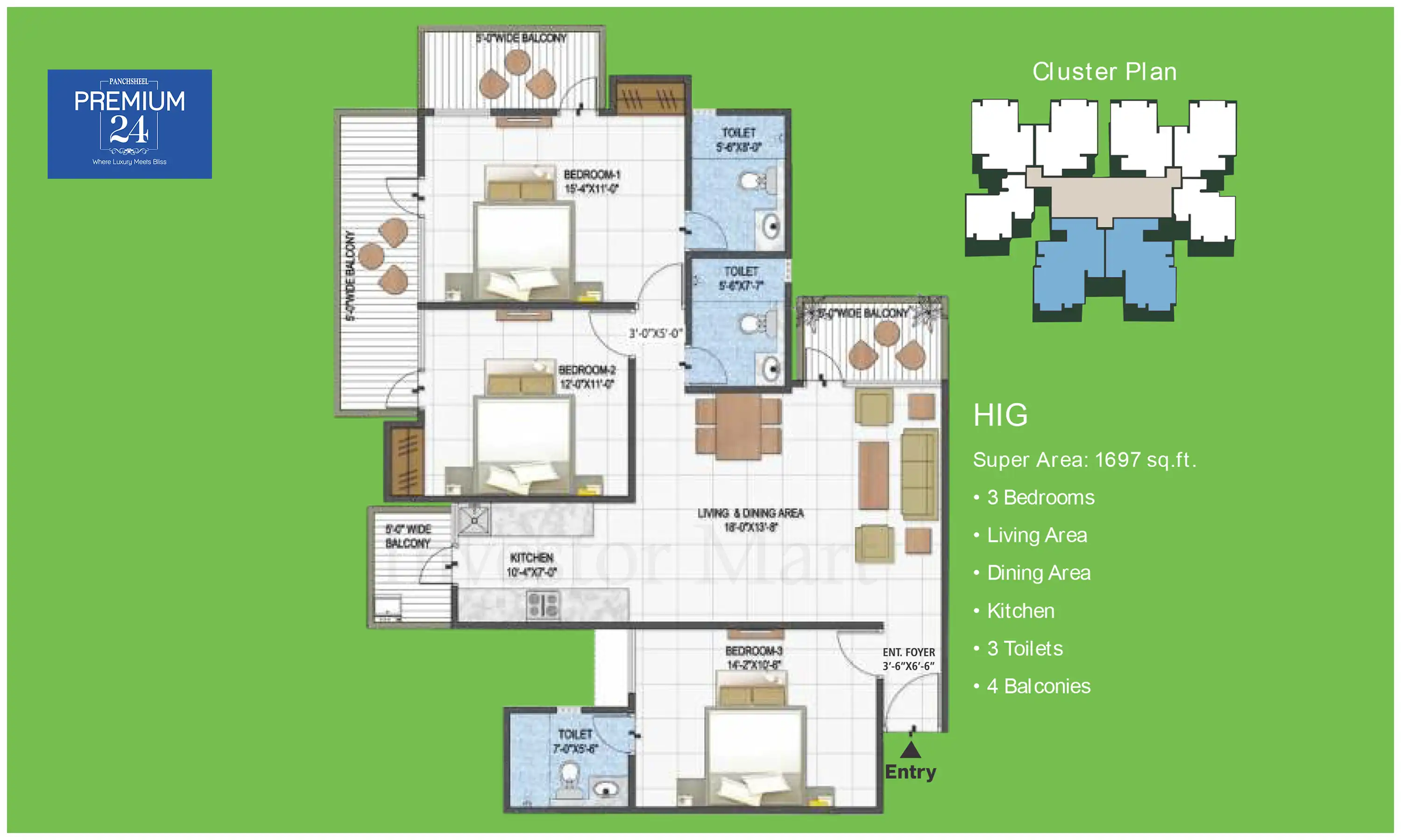 1697 Sqft