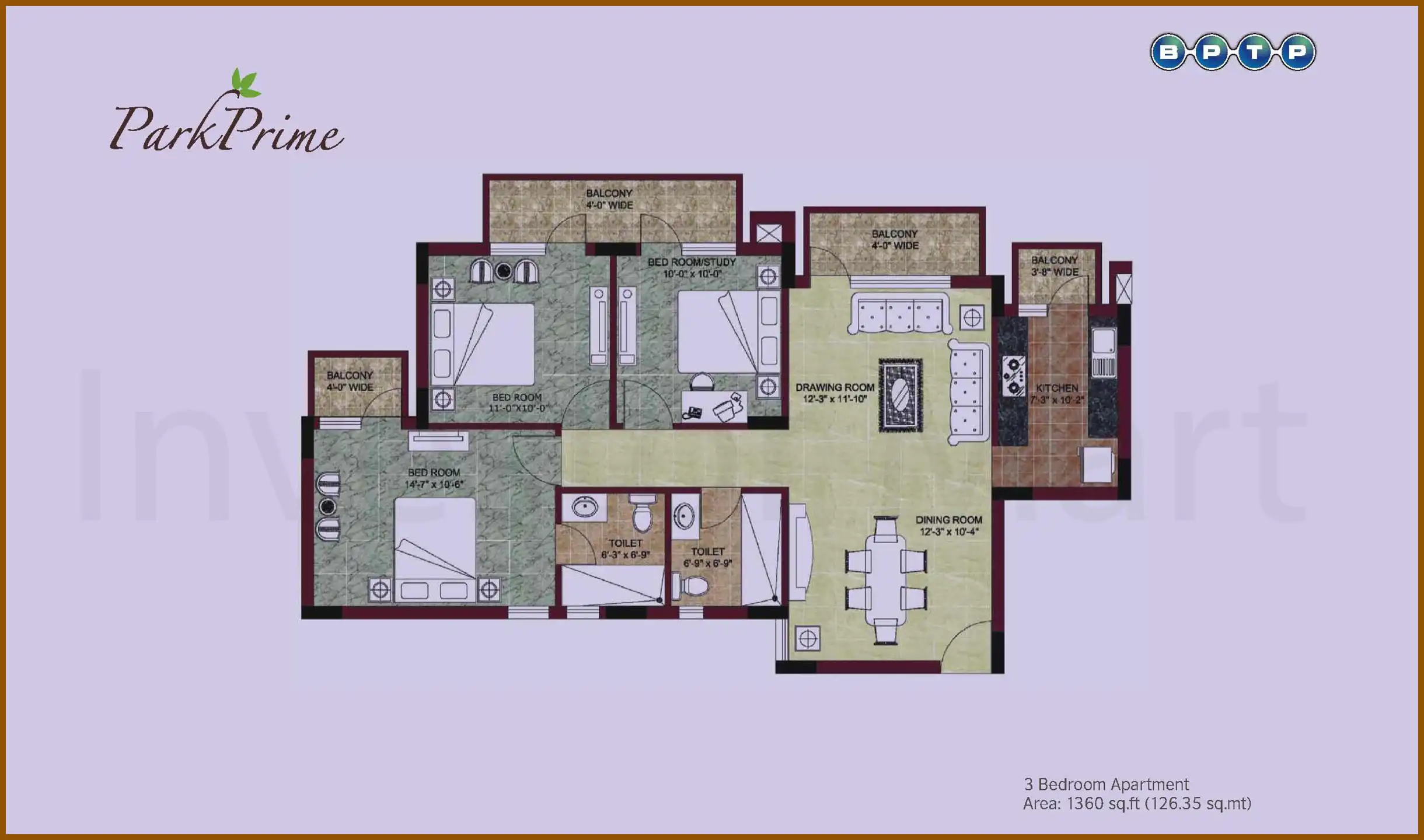 1360 Sqft